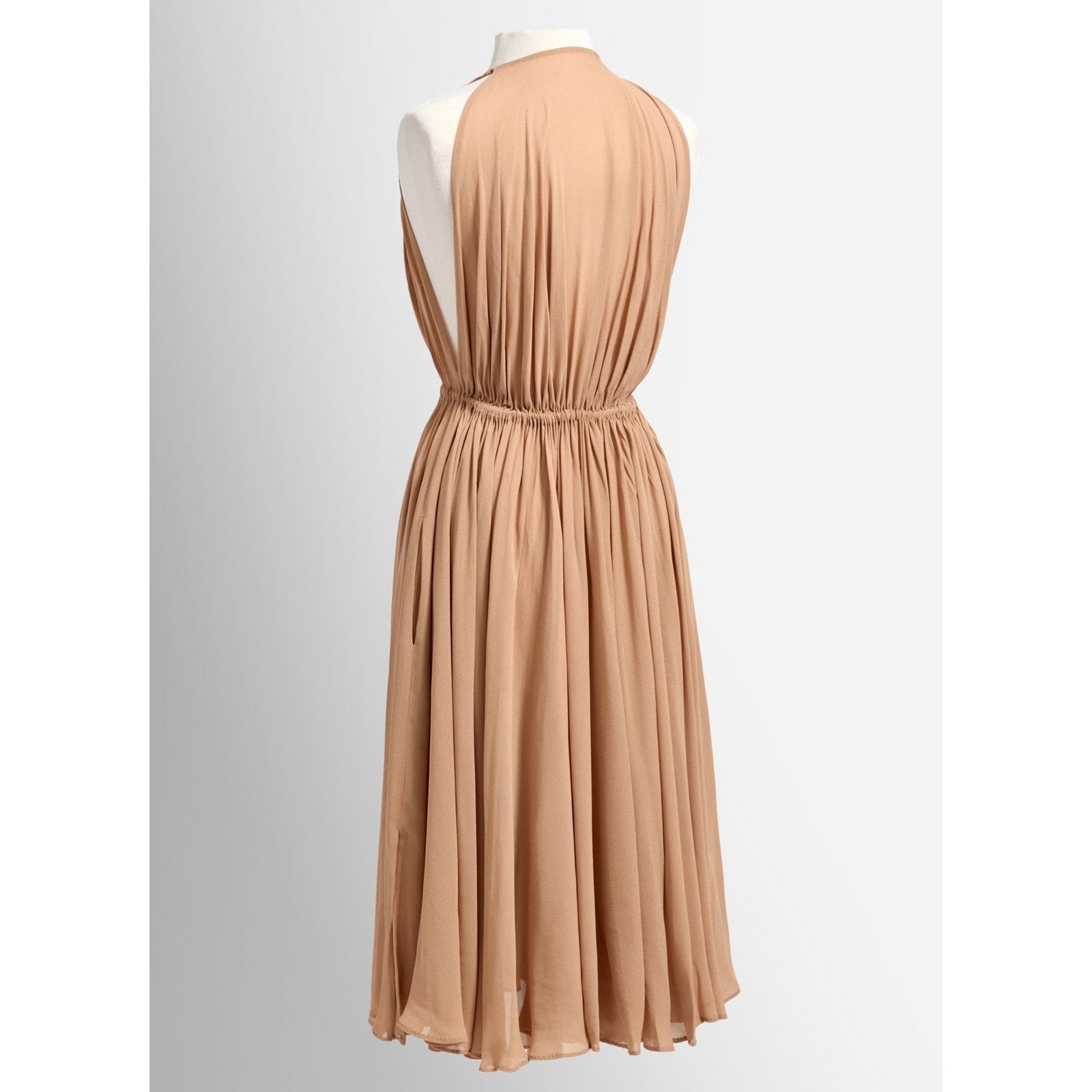 1975 Halston Silk Halter Dress and Cape - Le Look