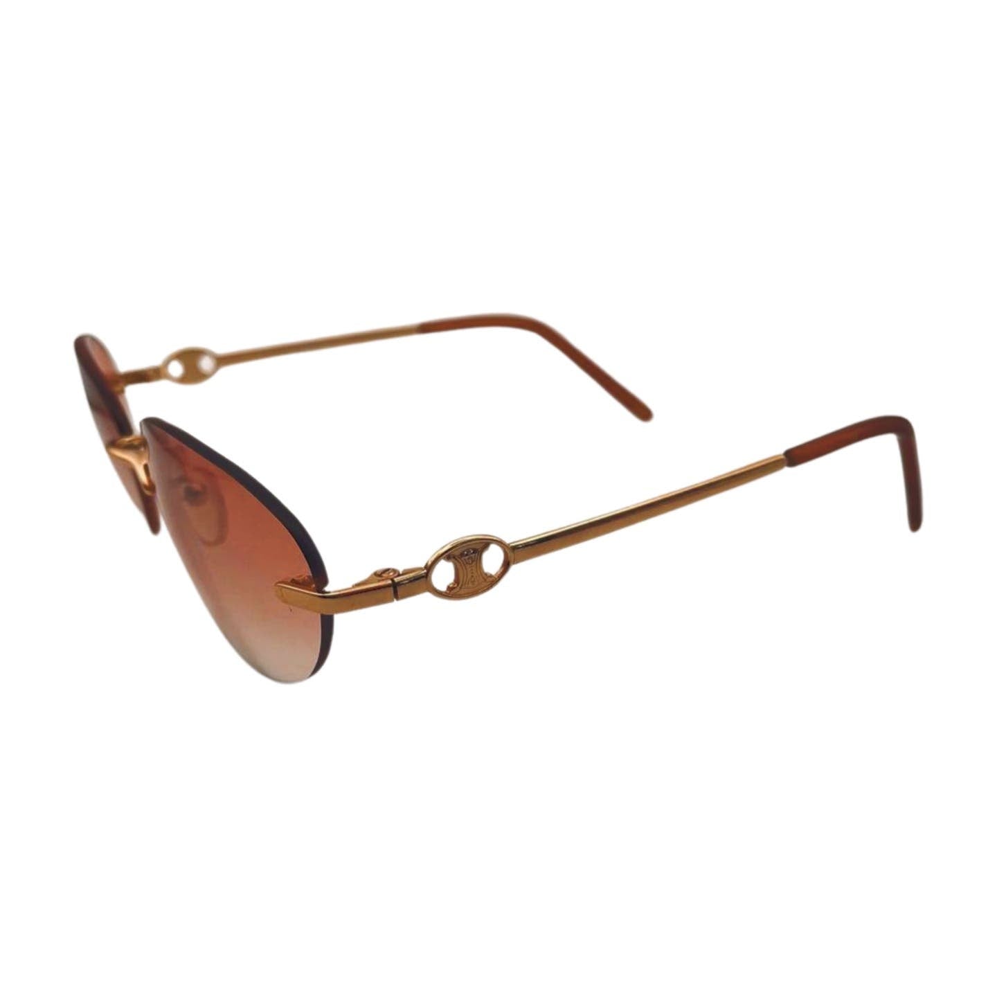 Celine Gold Triomphe Sunglasses - Le Look