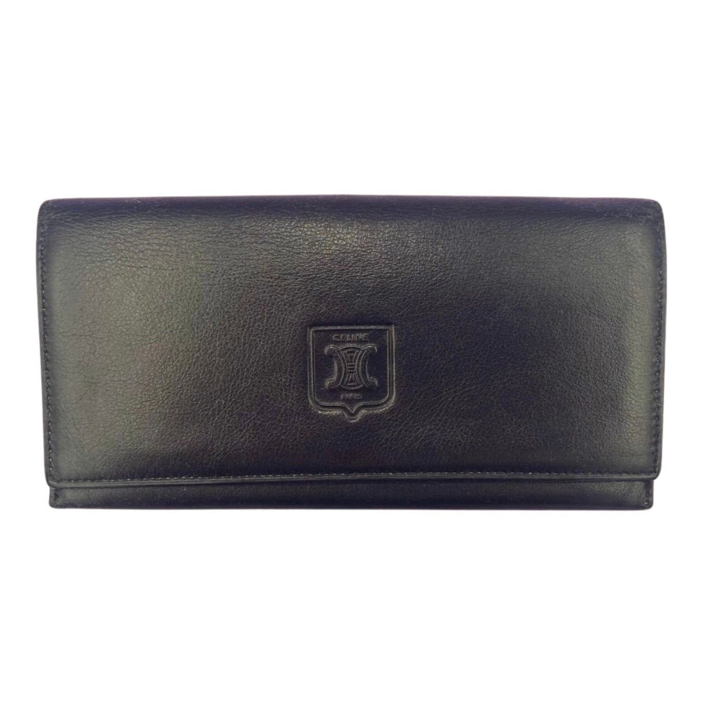 Celine Triomphe Embossed Leather Wallet - Le Look