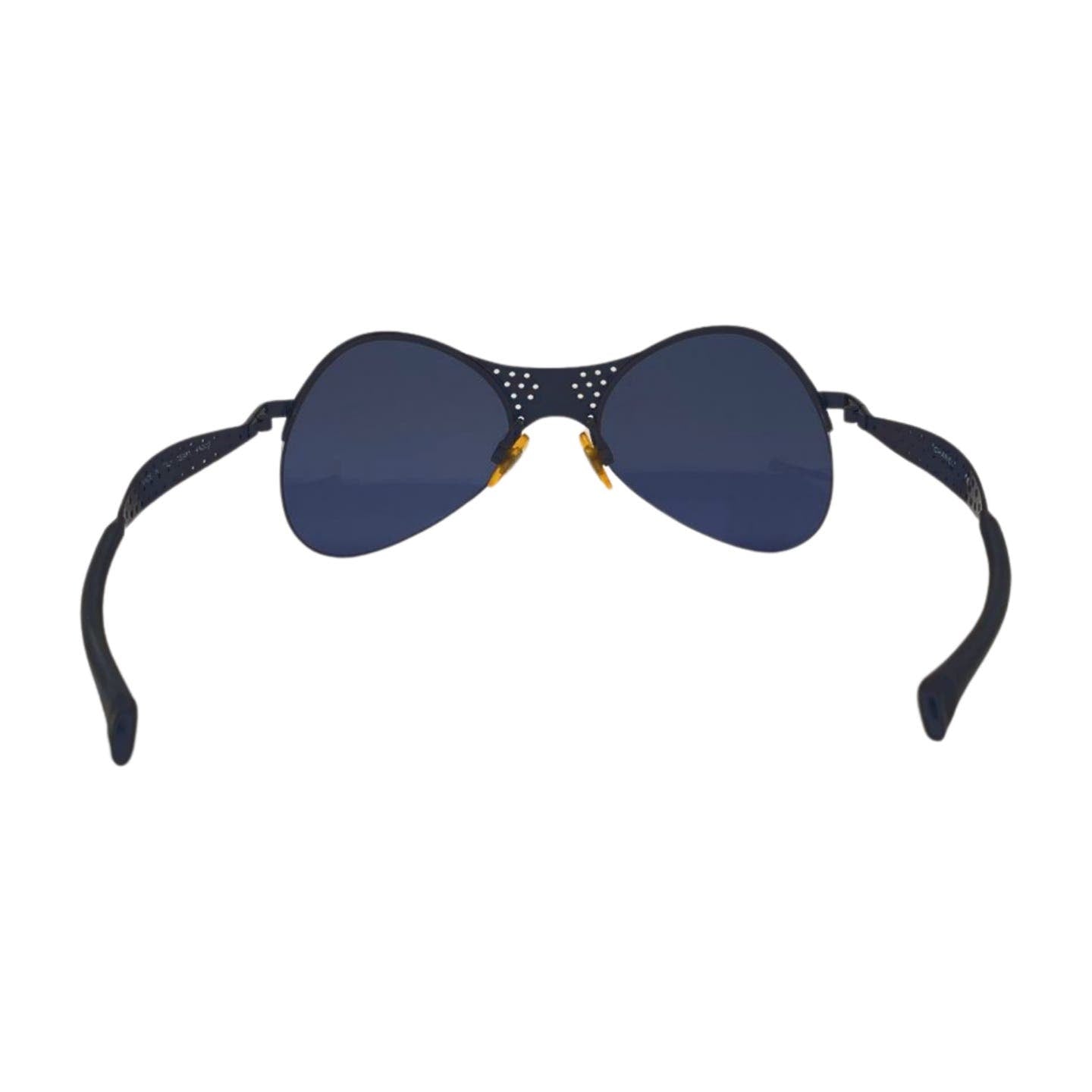 Chanel Black and Gold Mesh 90s Sunglasses - Le Look