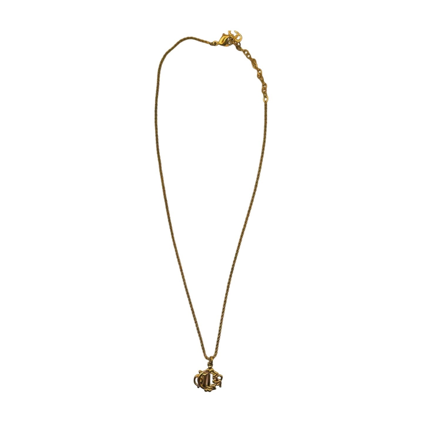 Christian Dior Mini Logo Insignia Necklace - Le Look