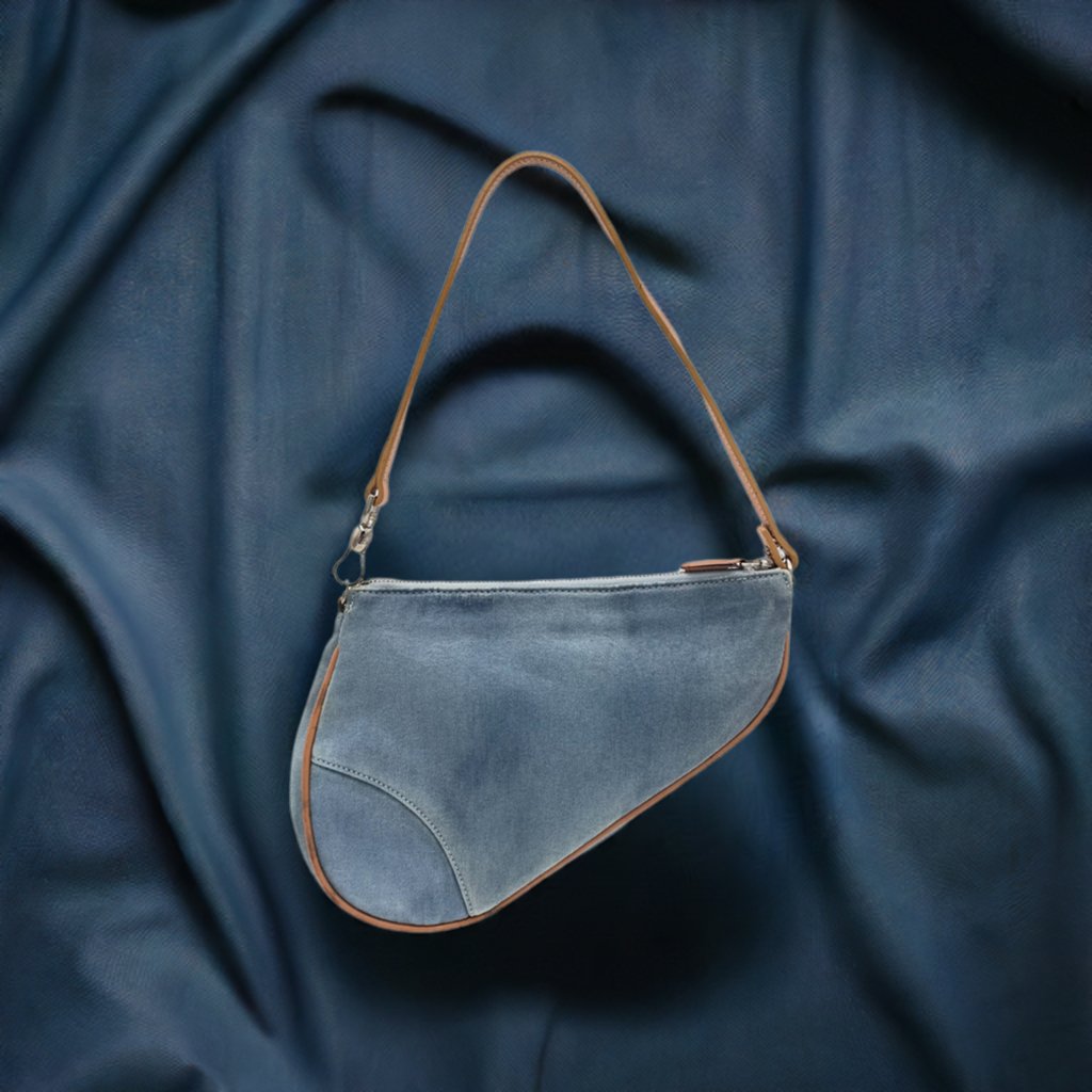 Dior Vintage Denim Saddle Bag - Le Look