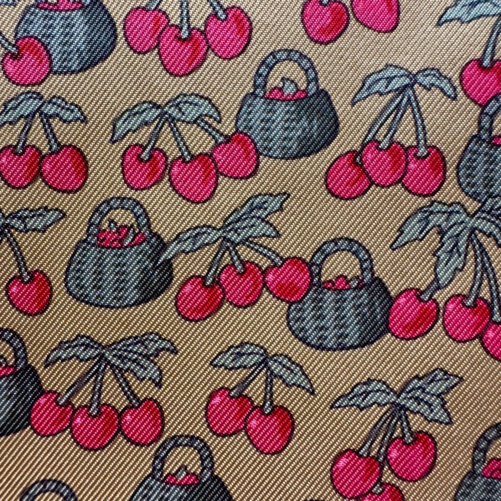 Hermes Cherry Print Silk Scarf - Le Look