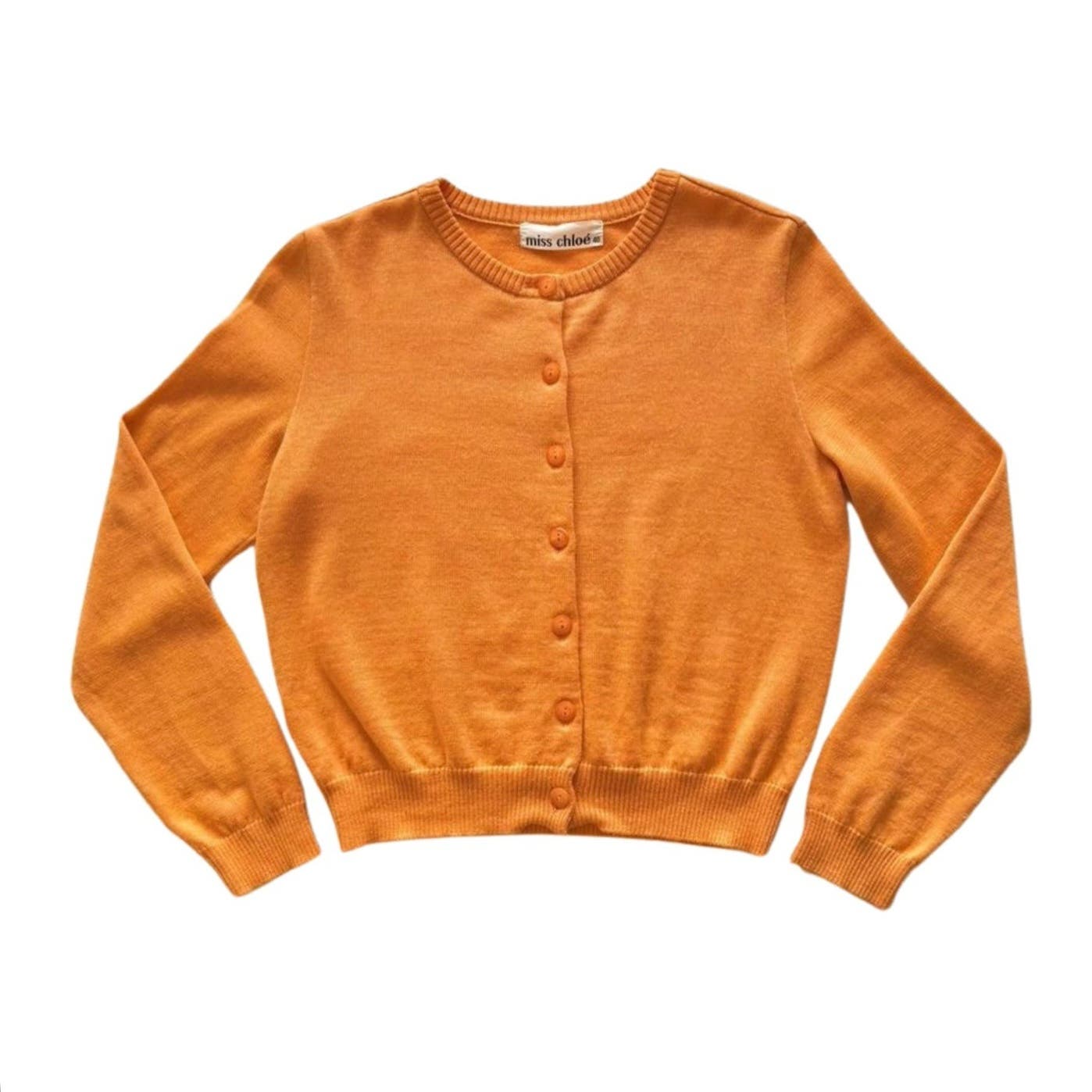 Miss Chloe Orange Sherbet Cardigan - Le Look