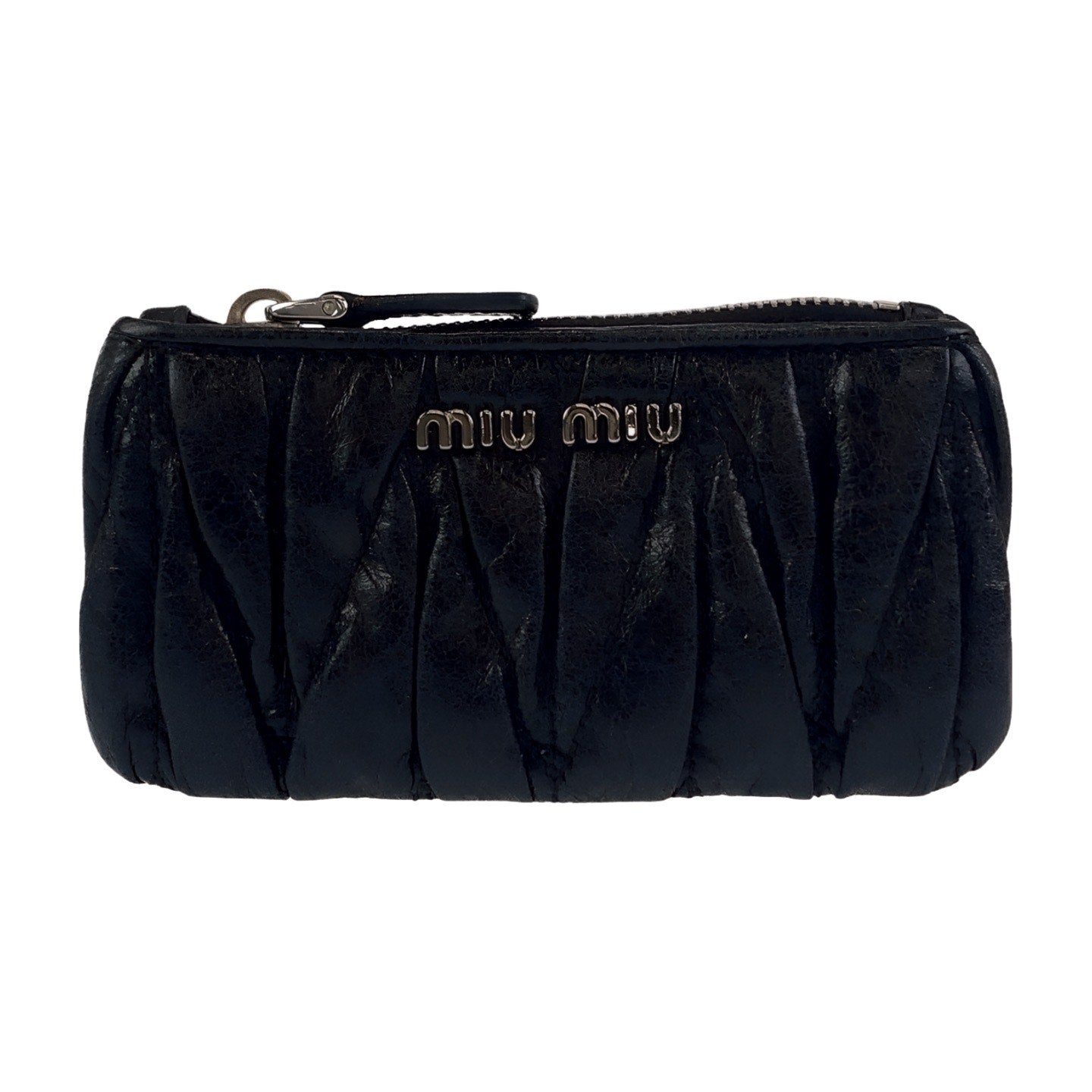 Miu Miu Matelasse Wallet Coin Purse Key Ring - Le Look