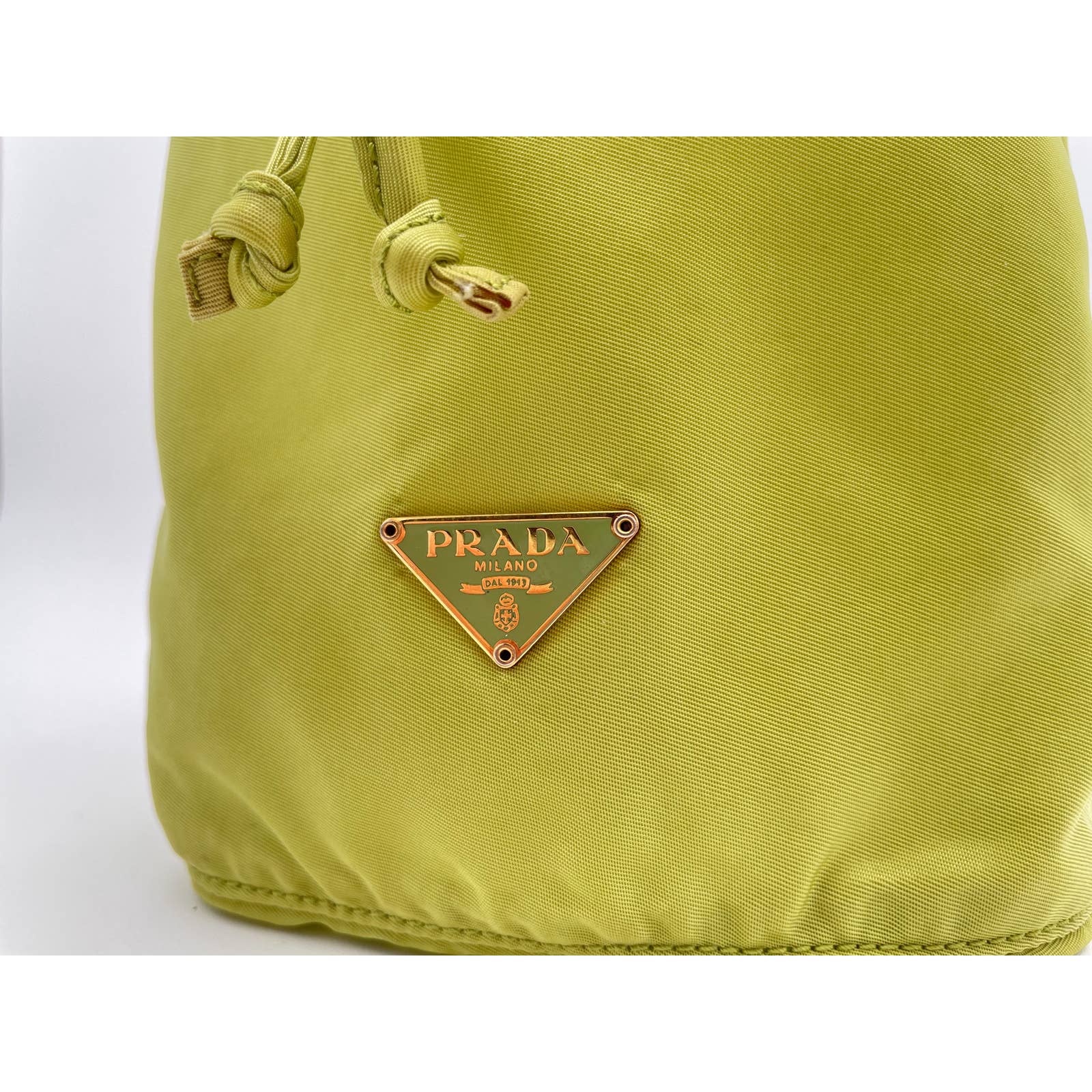 Prada Drawstring Tessuto Bucket Pouch - Le Look