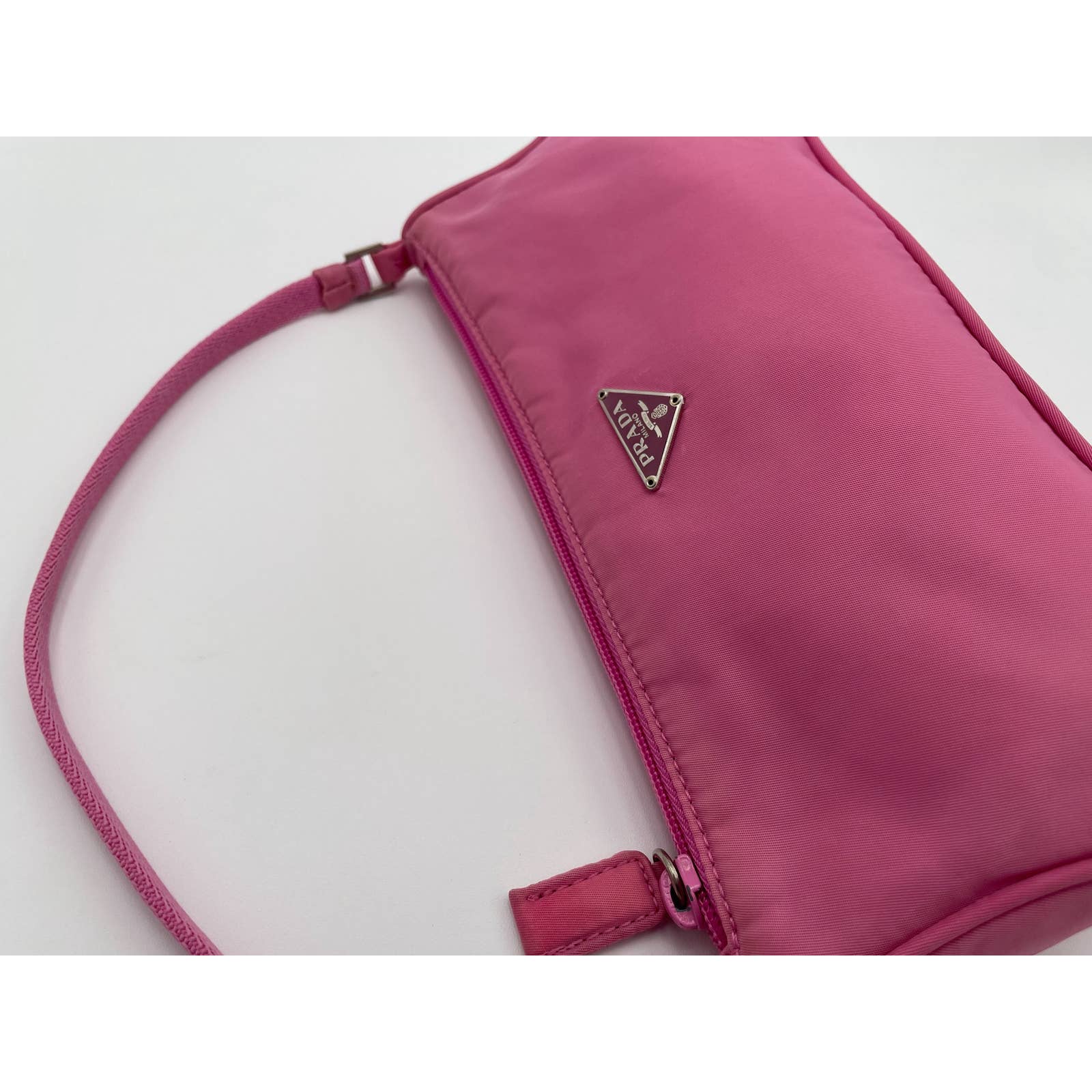 Prada Nylon Shoulder Bag Pink - Le Look