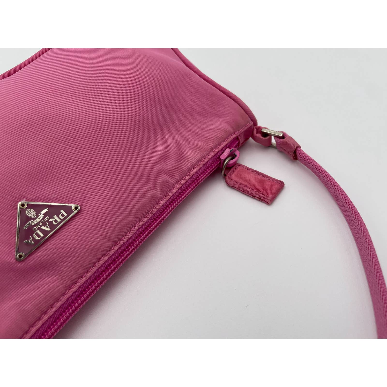 Prada Nylon Shoulder Bag Pink - Le Look