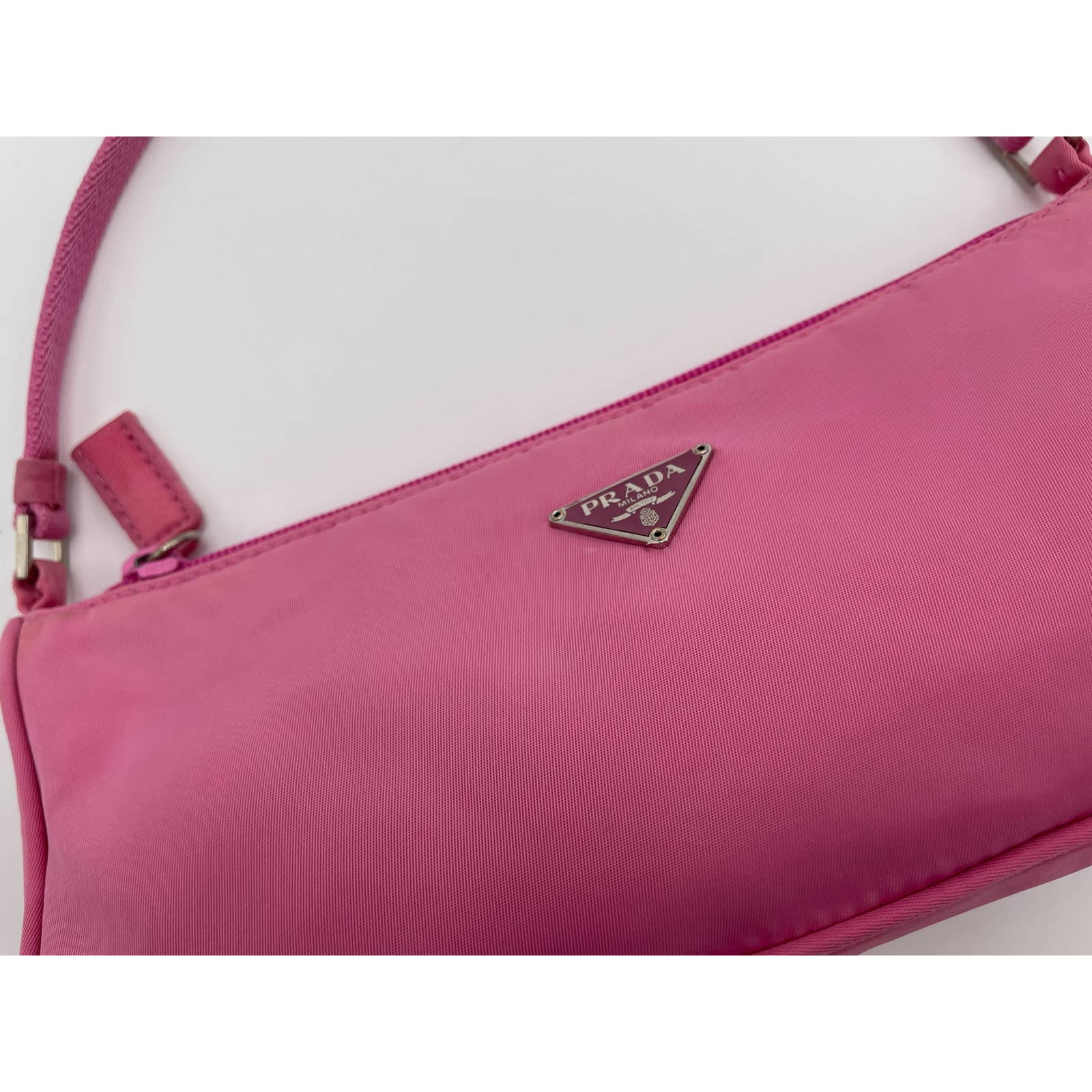 Prada Nylon Shoulder Bag Pink - Le Look