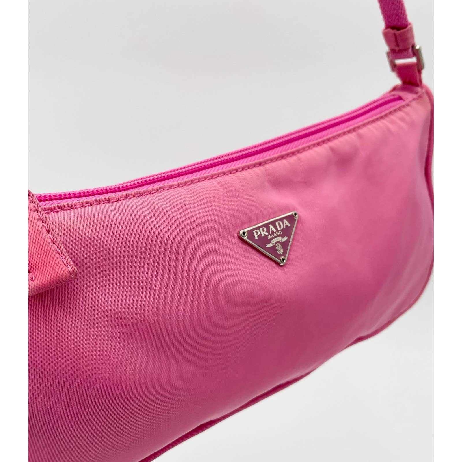Prada Nylon Shoulder Bag Pink - Le Look