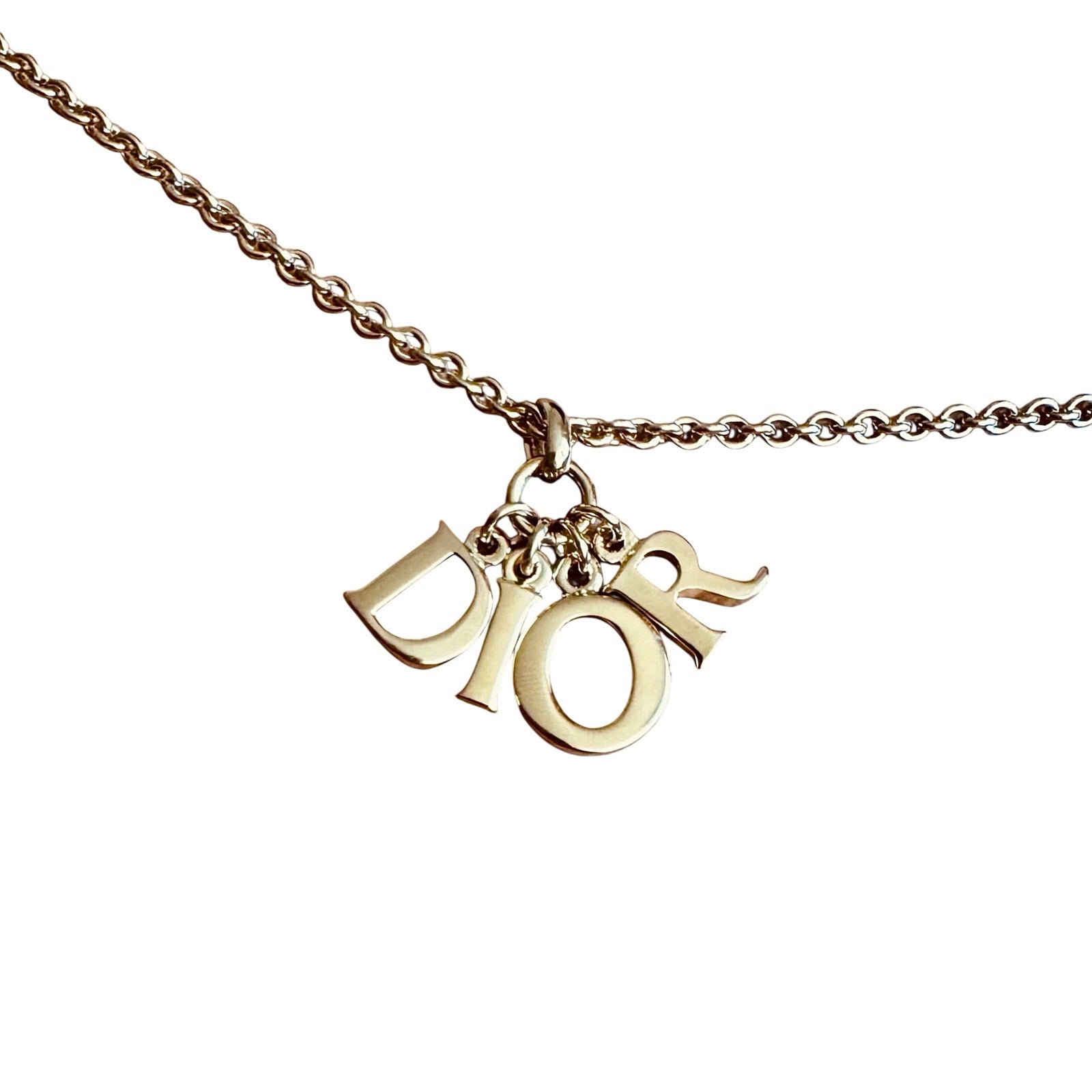 Vintage Christian Dior D I O R Logo Necklace - Le Look