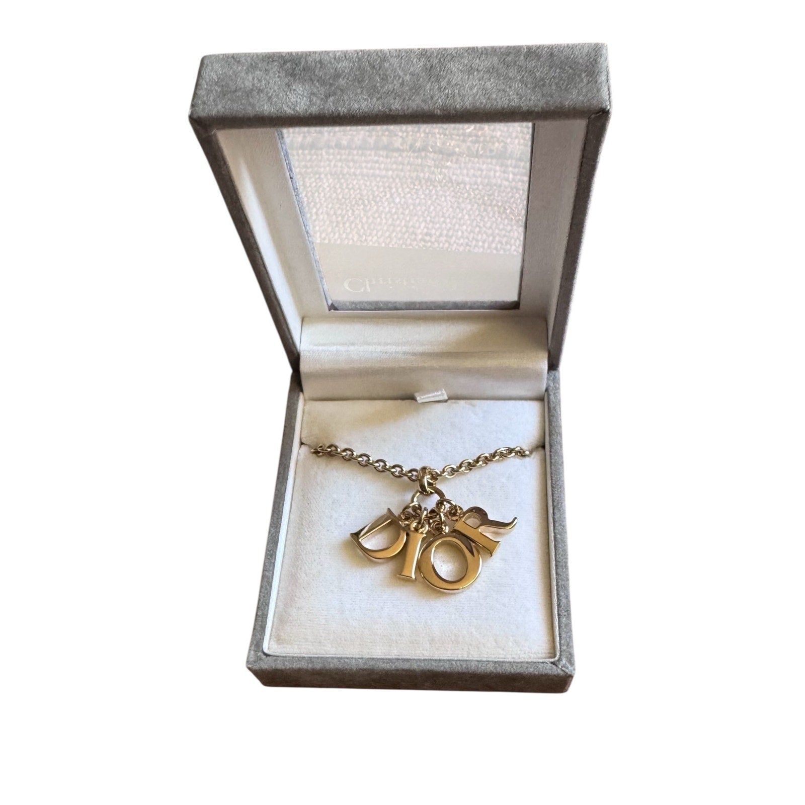 Vintage Christian Dior D I O R Logo Necklace - Le Look