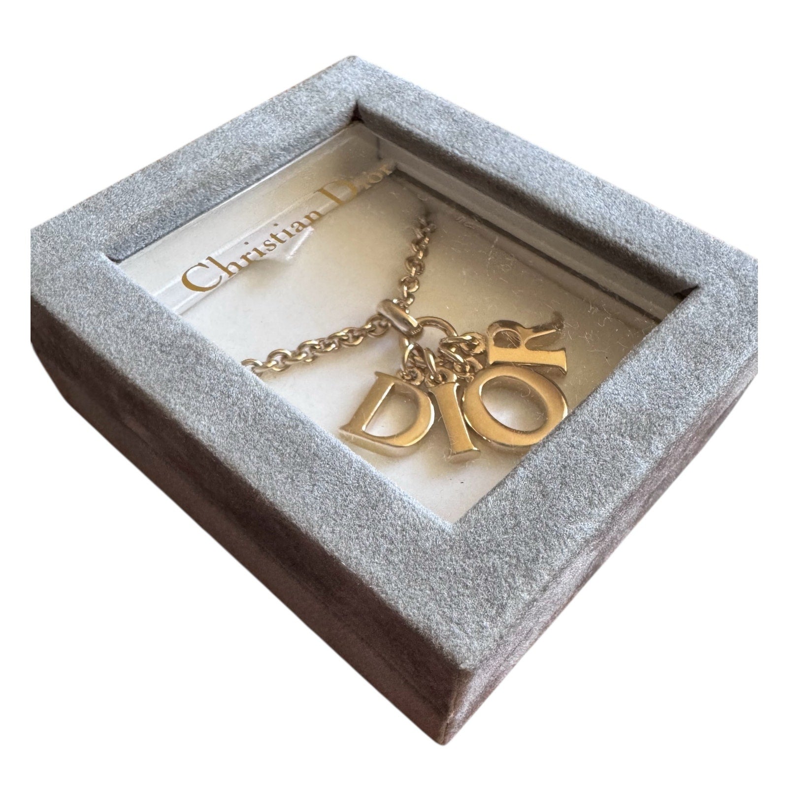 Vintage Christian Dior D I O R Logo Necklace - Le Look