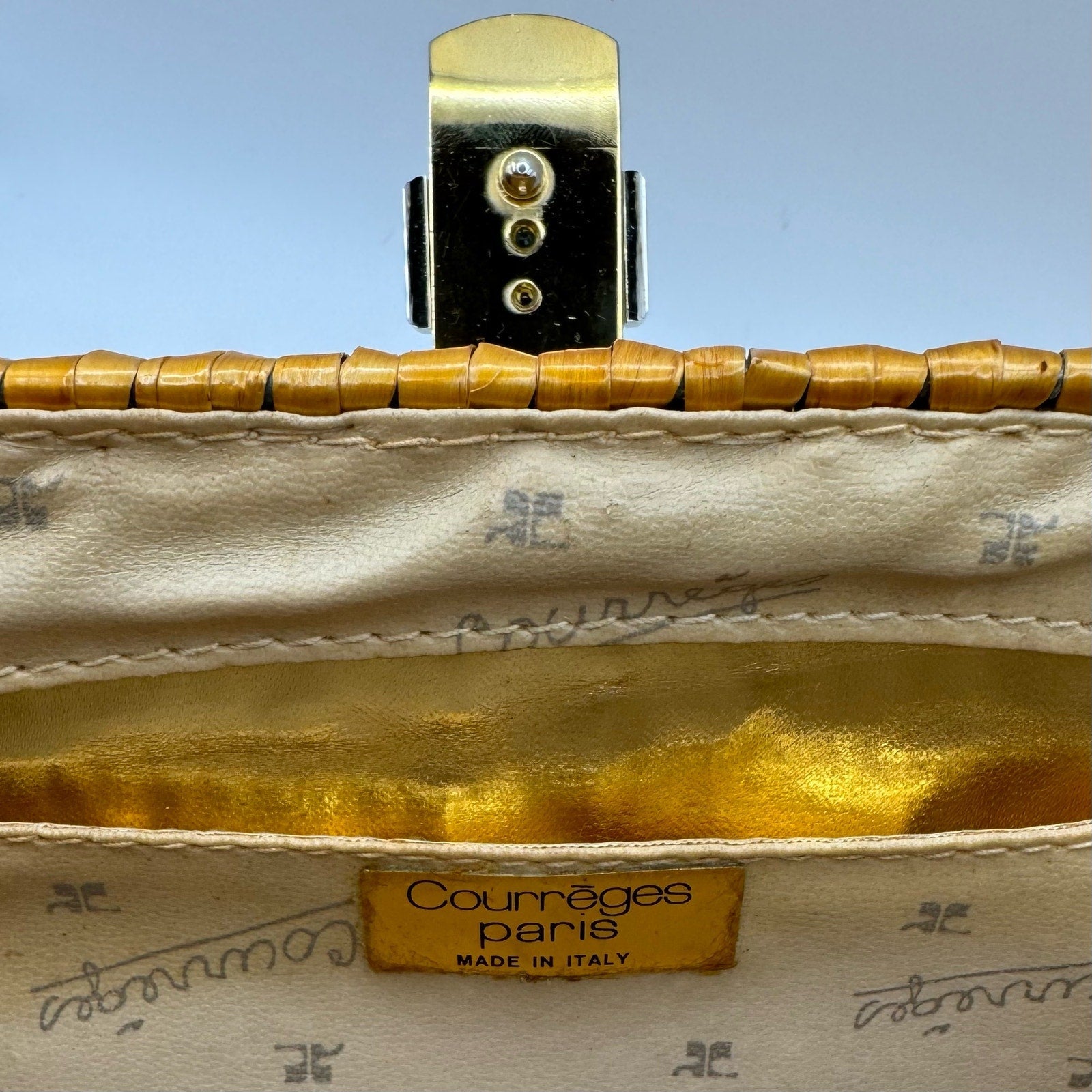 Vintage Courreges Basket Shoulder Bag - Le Look