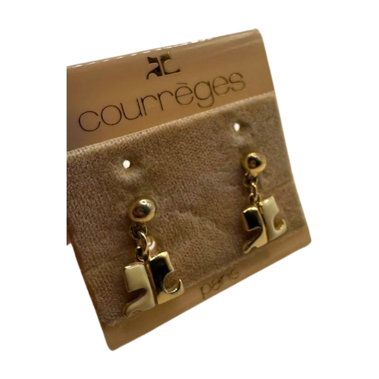 Vintage Courrèges Logo Earrings - Le Look