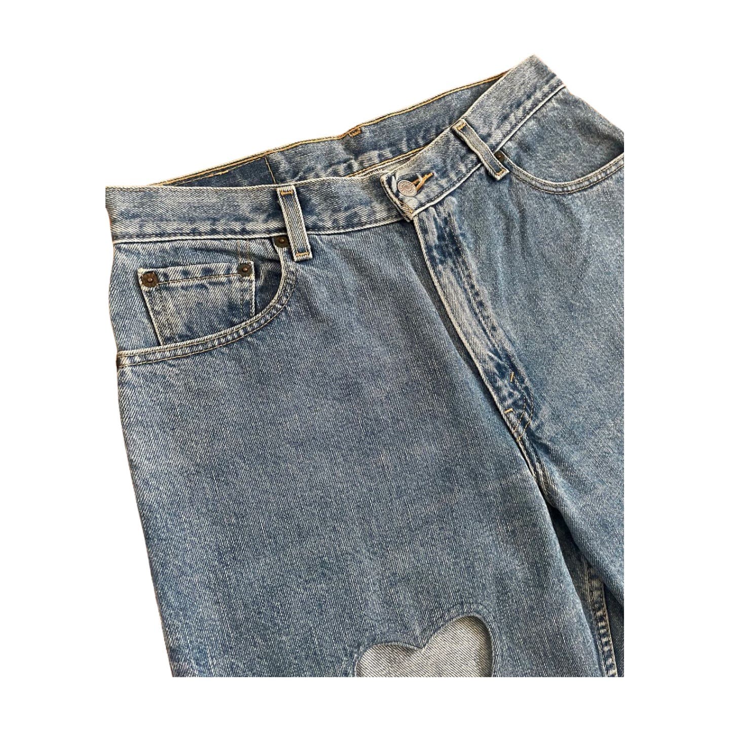 Vintage Levi’s Heart Cut Out Jeans - Le Look