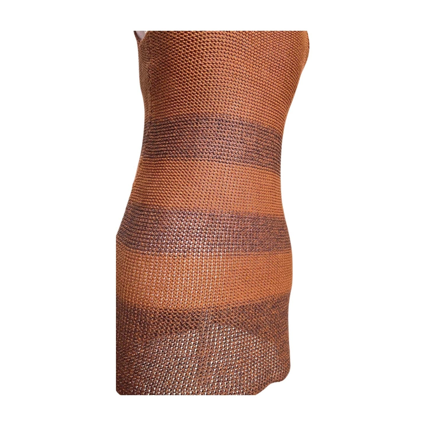 Vintage Max Mara Brown Stripe Sweater Tank - Le Look