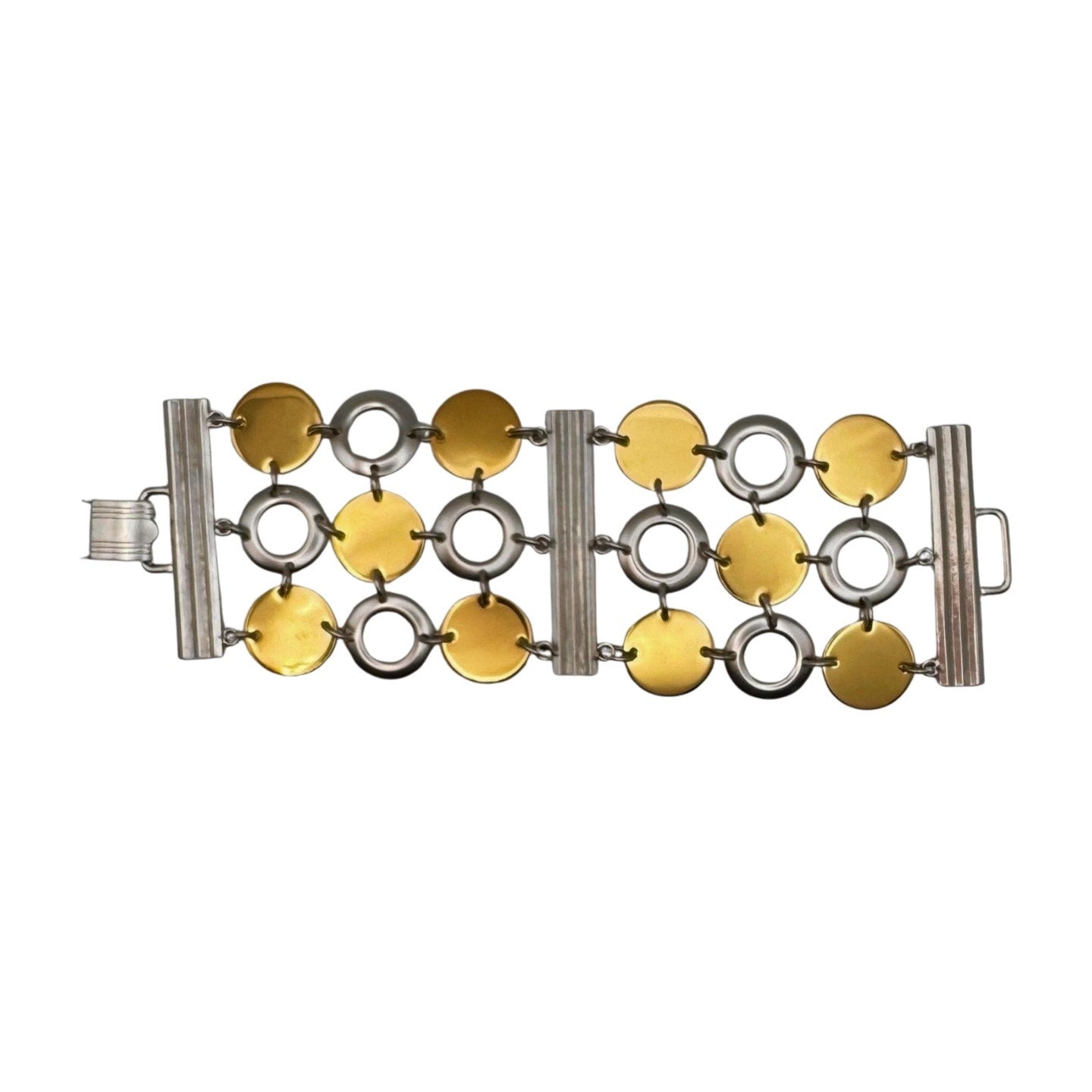 Vintage Paco Rabanne Rhodoid Disc Bracelet - Le Look