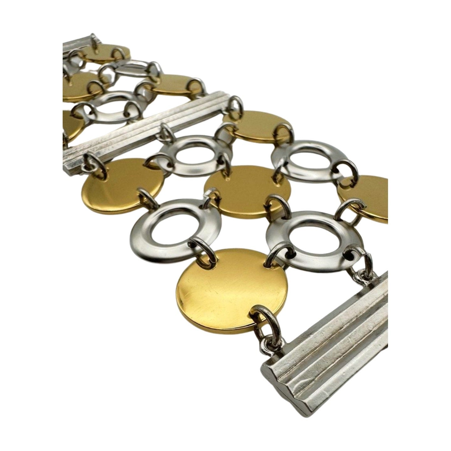 Vintage Paco Rabanne Rhodoid Disc Bracelet - Le Look