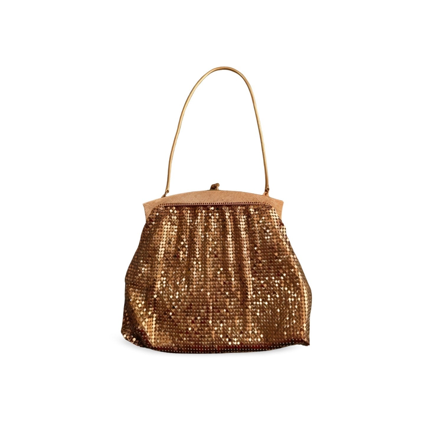 Vintage Whiting & Davis Gold Bag - Le Look