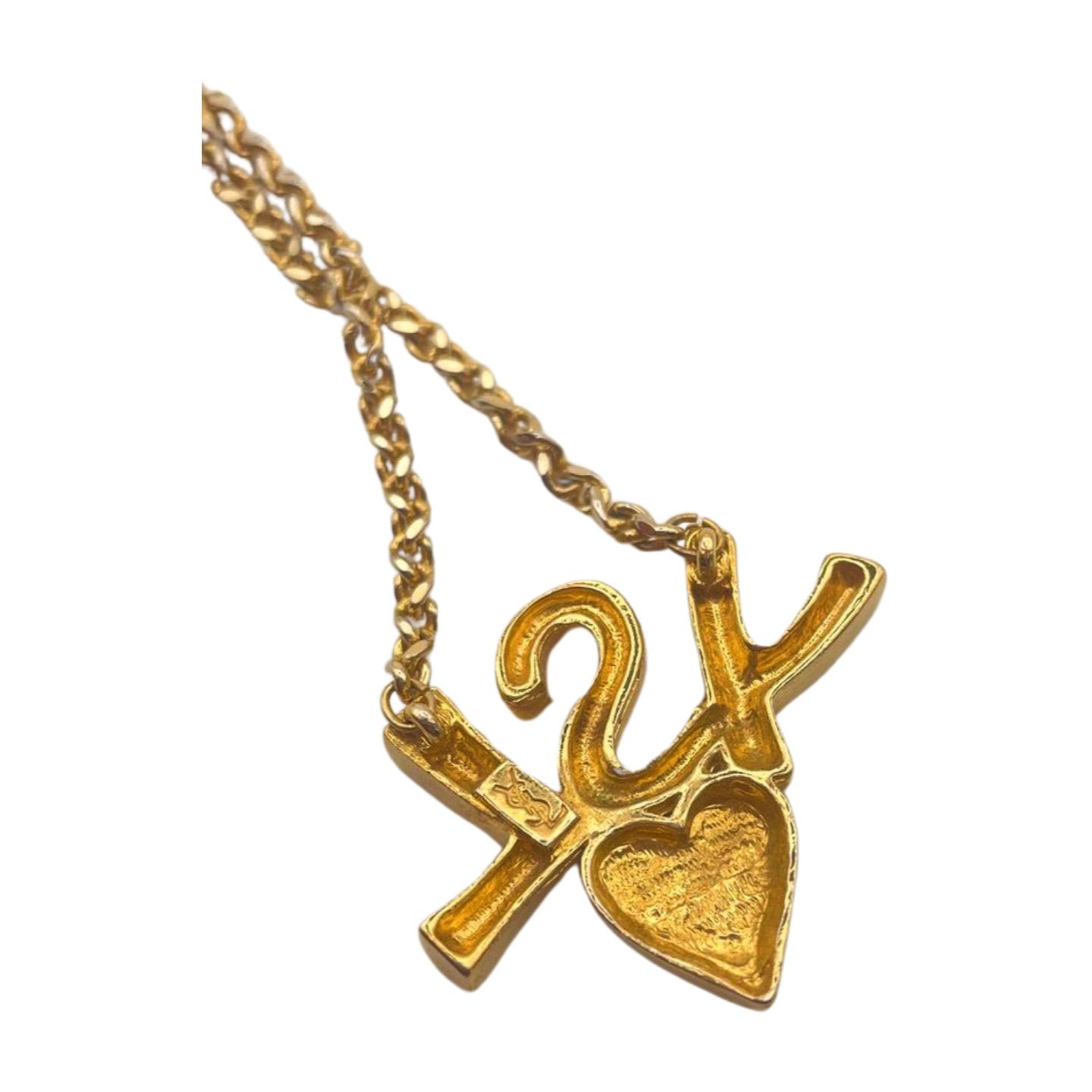 YSL Logo Heart Necklace - Le Look