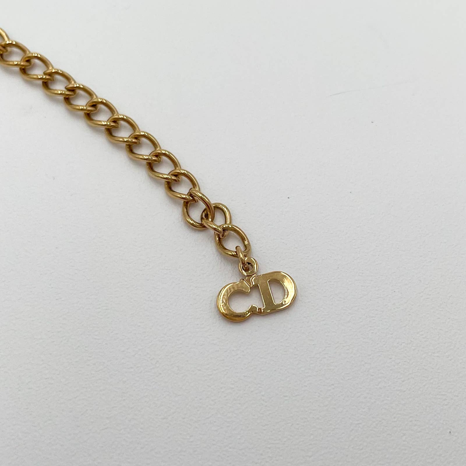 Dior Vintage Gold CD Logo Necklace - Le Look