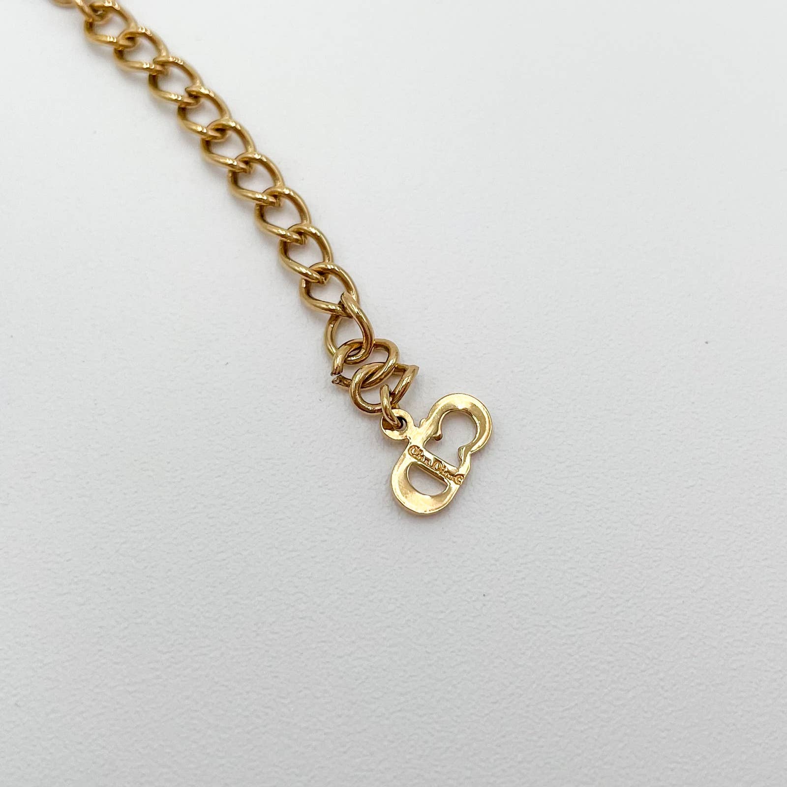 Dior Vintage Gold CD Logo Necklace - Le Look