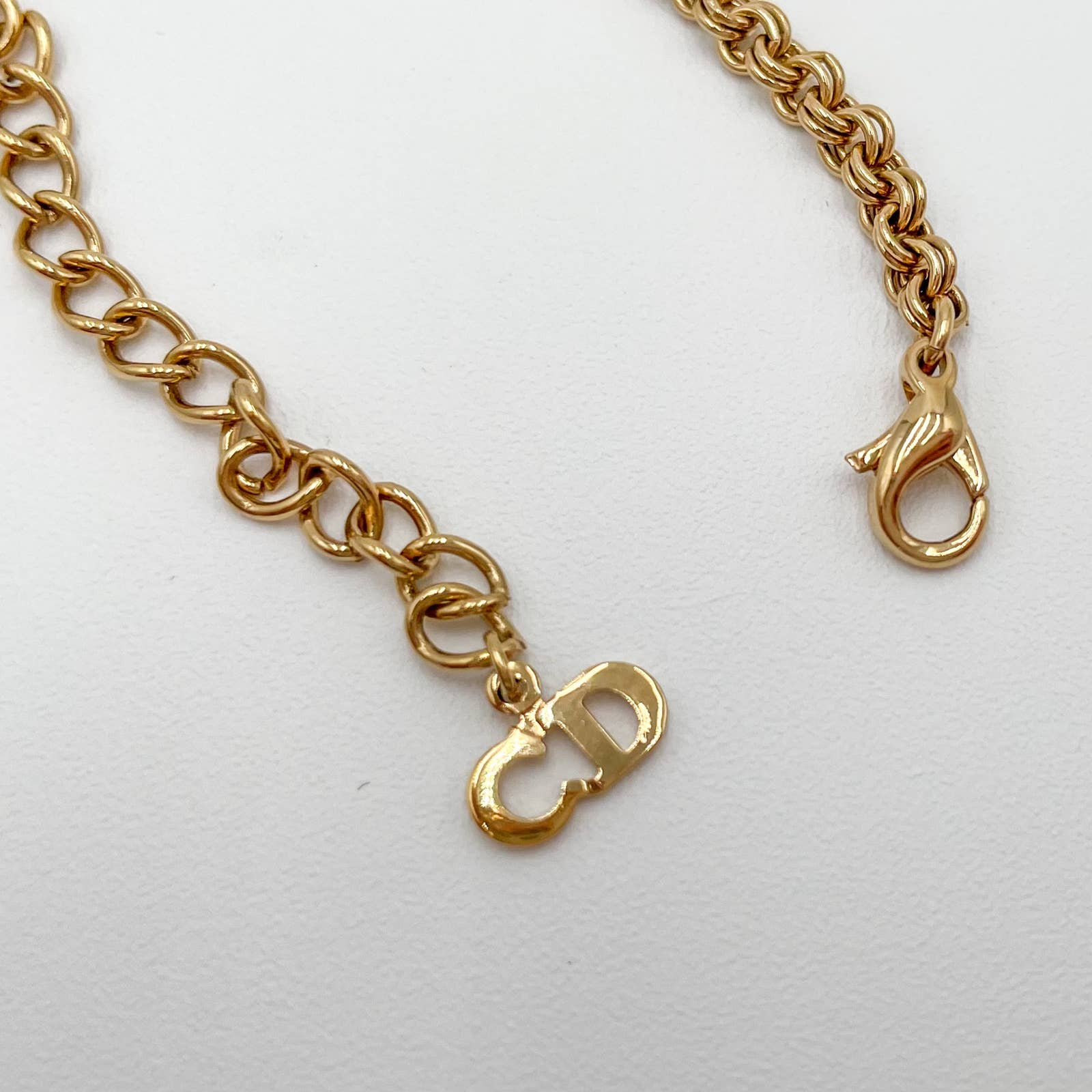 Dior Vintage Gold CD Logo Necklace - Le Look