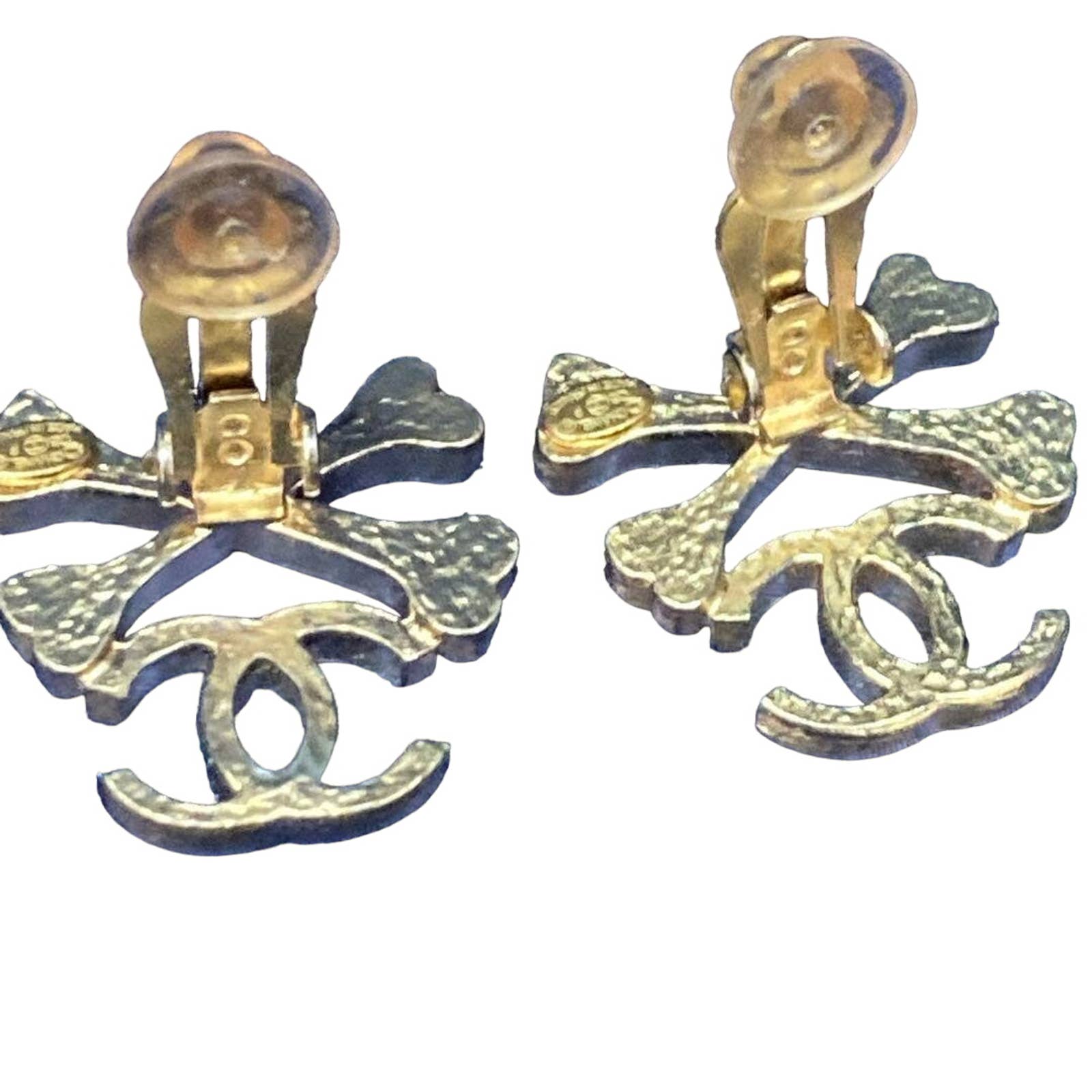 Chanel Coco Mark Crossbone Earrings - Le Look
