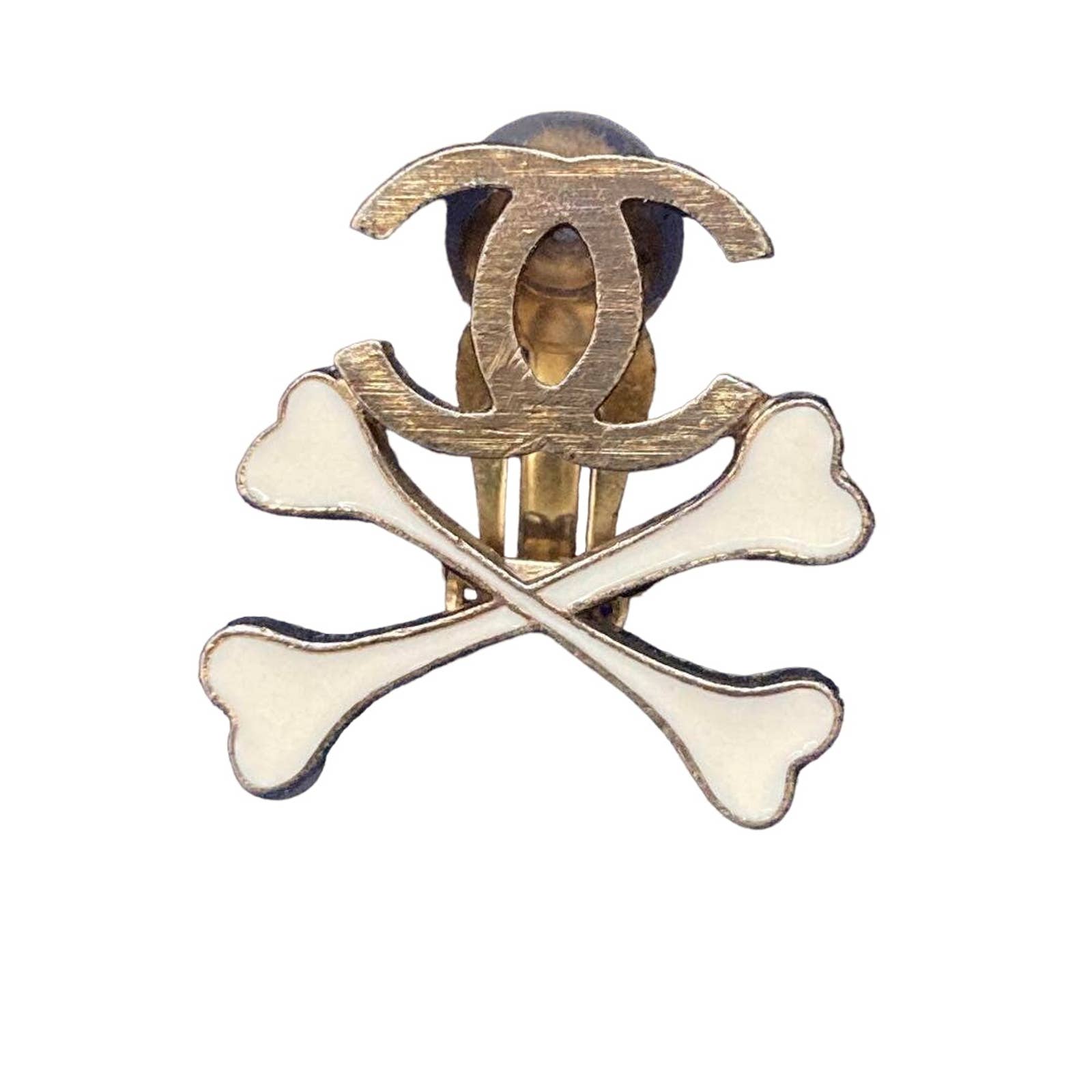 Chanel Coco Mark Crossbone Earrings - Le Look