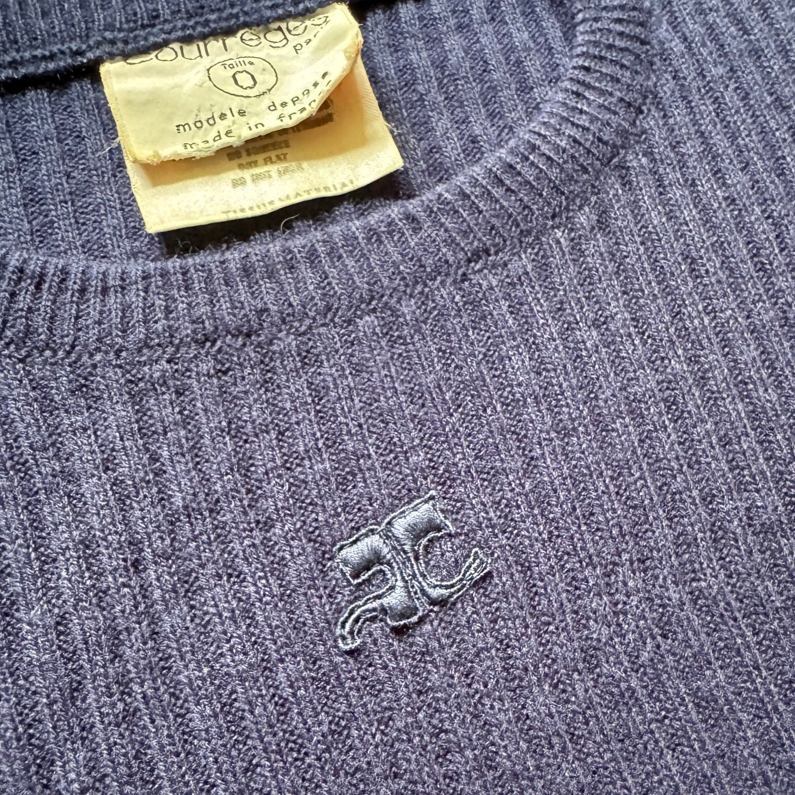 Courrèges Logo Rib Knit Top