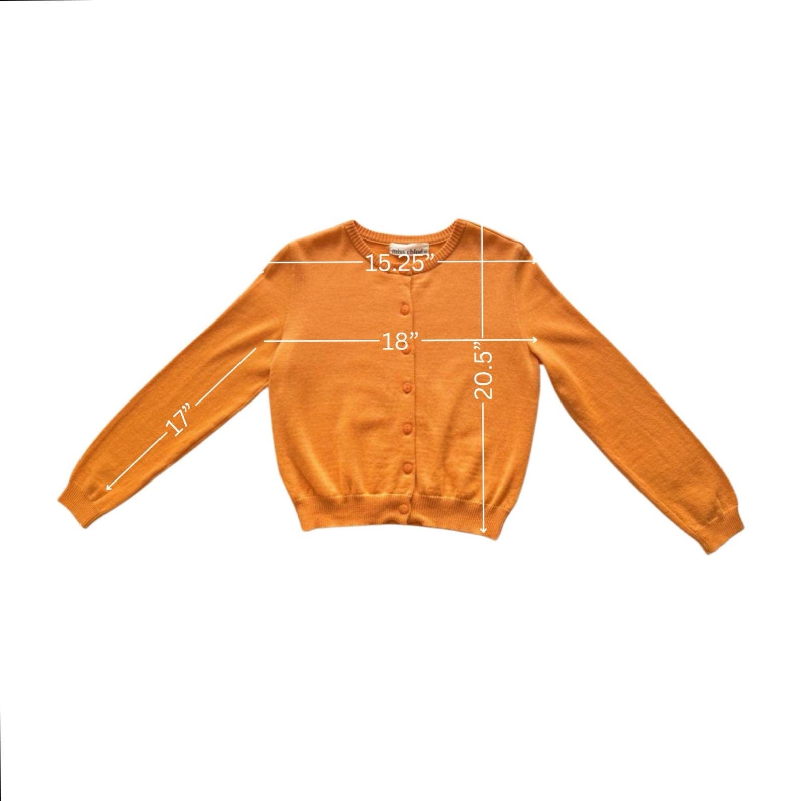 Miss Chloe Orange Sherbet Cardigan - Le Look