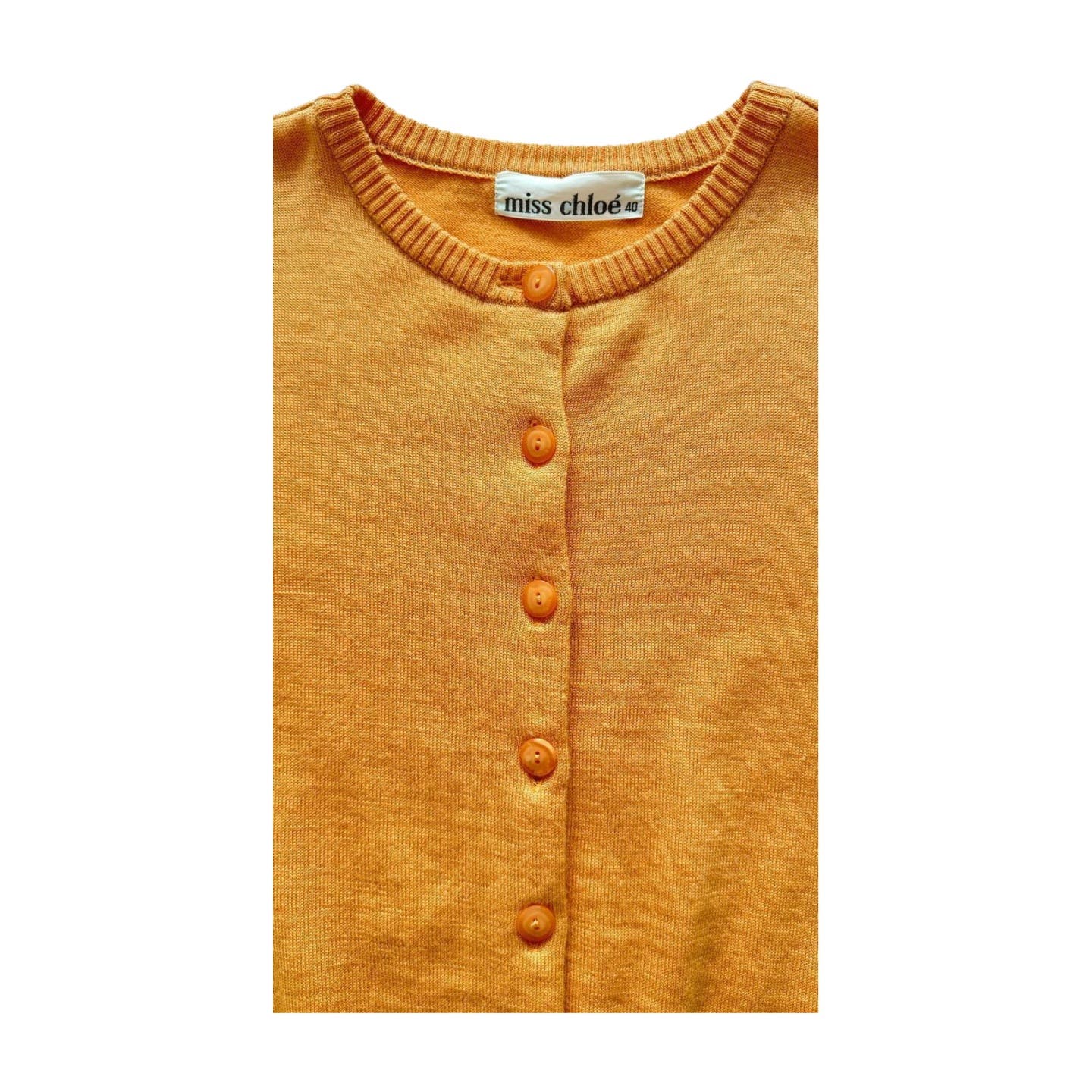 Miss Chloe Orange Sherbet Cardigan - Le Look