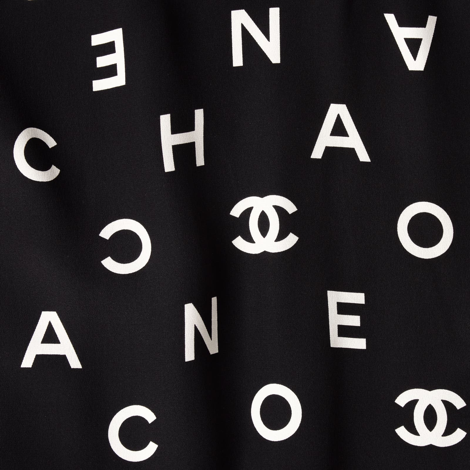 Vintage Chanel 1997 Runway Alpha Logo Coco Print Slip Dress and Jacket Set - Le Look