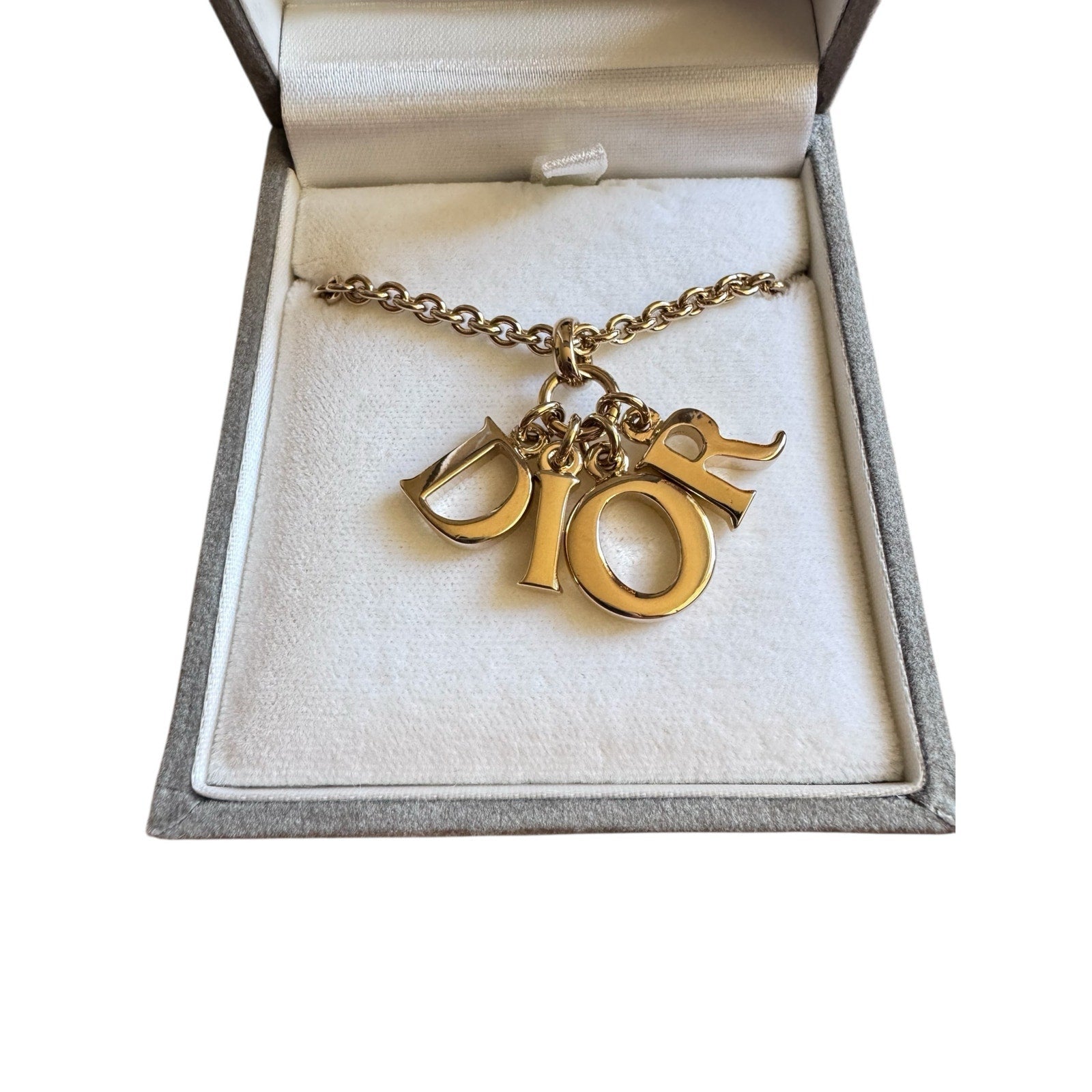 Vintage Christian Dior D I O R Logo Necklace - Le Look