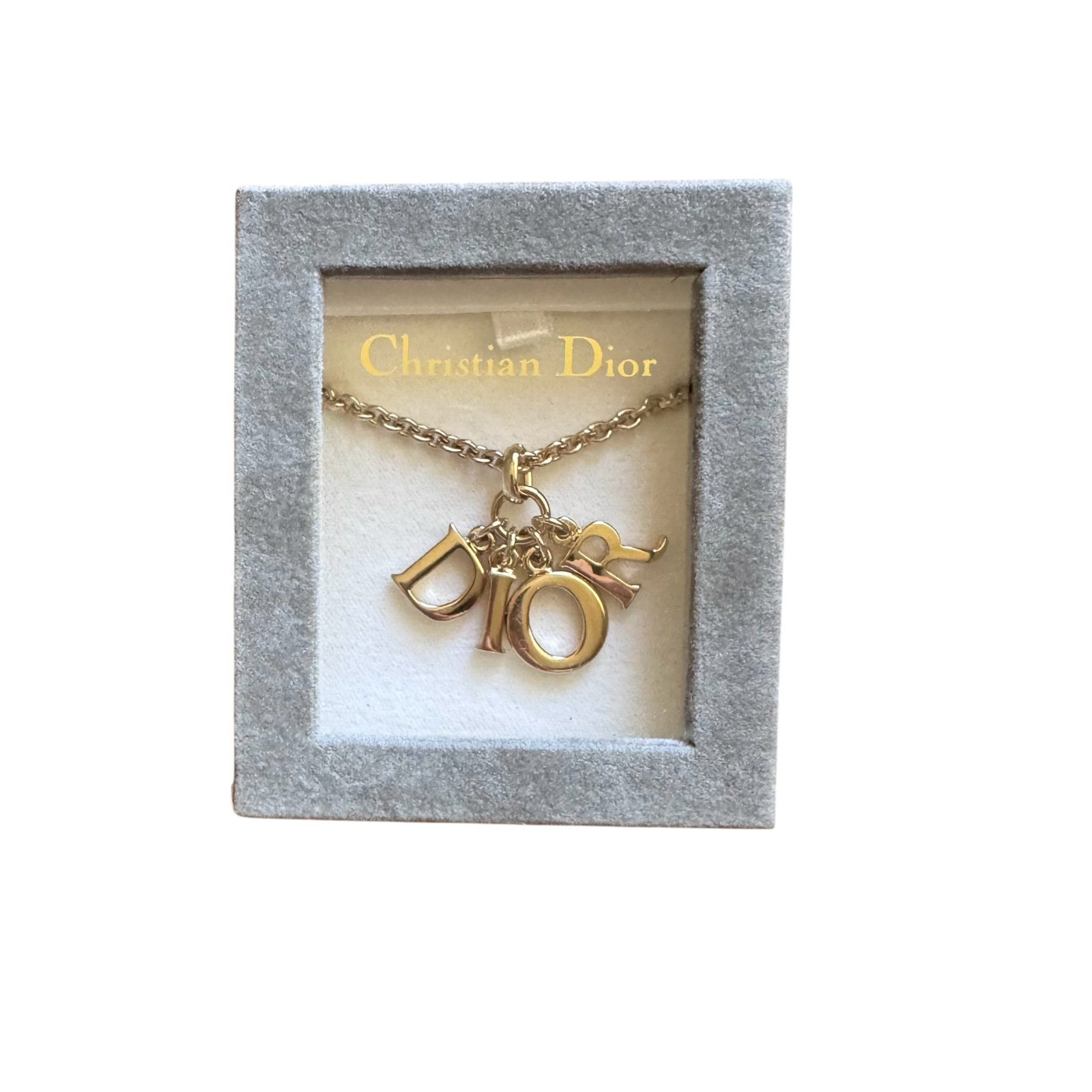 Vintage Christian Dior D I O R Logo Necklace - Le Look