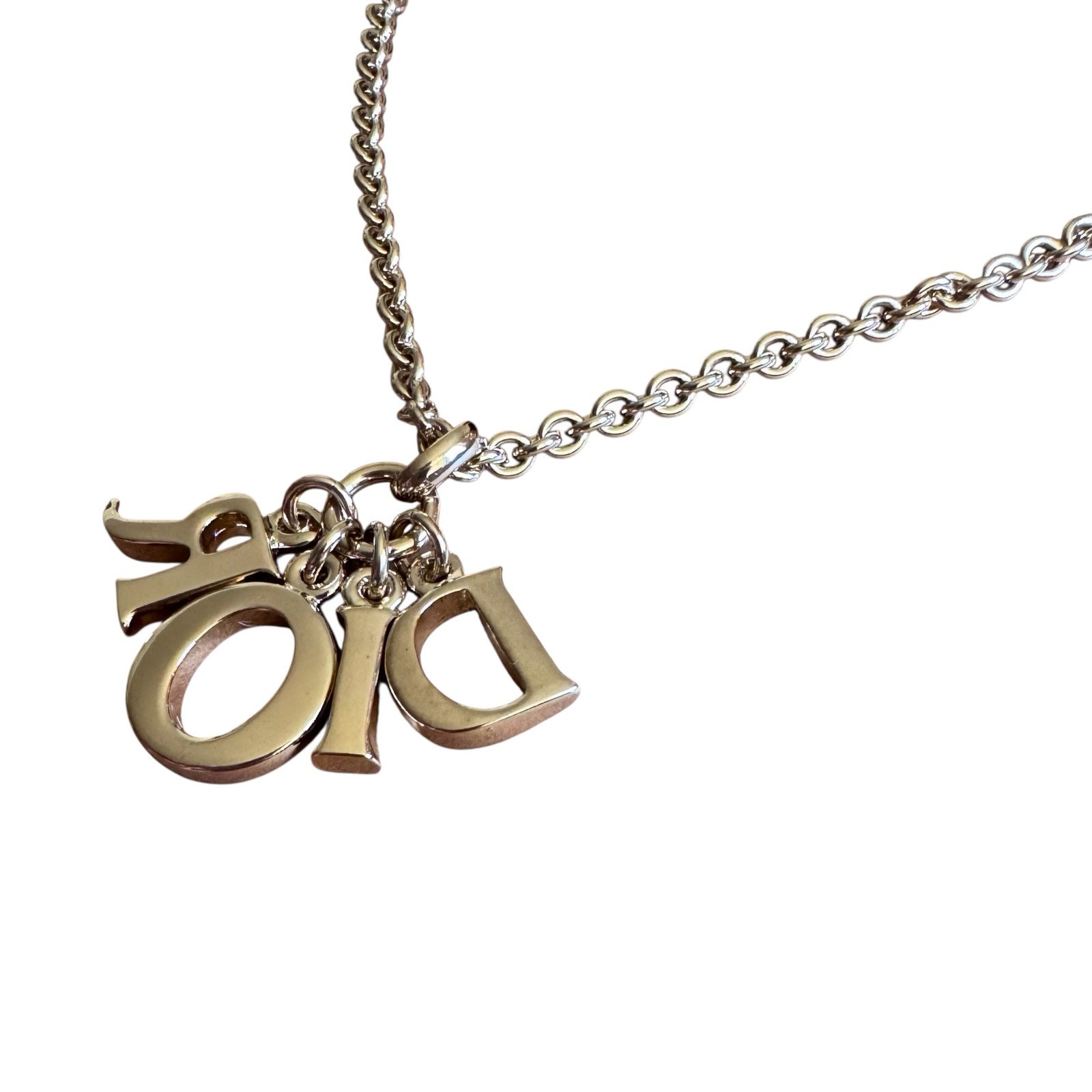 Vintage Christian Dior D I O R Logo Necklace - Le Look