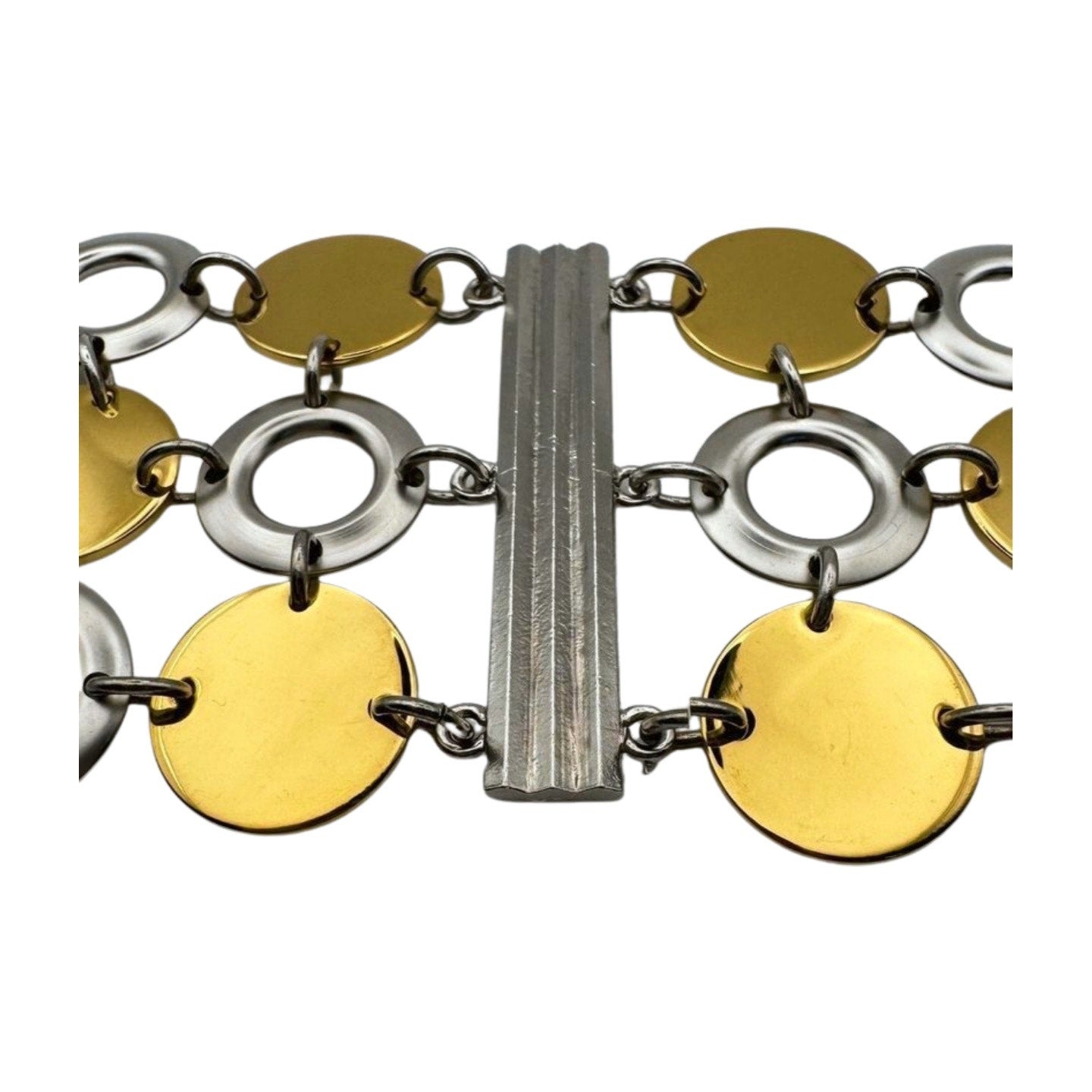 Vintage Paco Rabanne Rhodoid Disc Bracelet - Le Look
