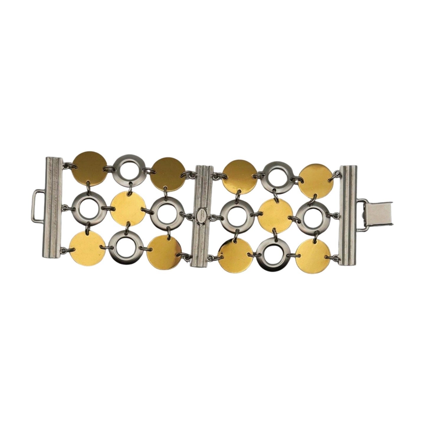 Vintage Paco Rabanne Rhodoid Disc Bracelet - Le Look