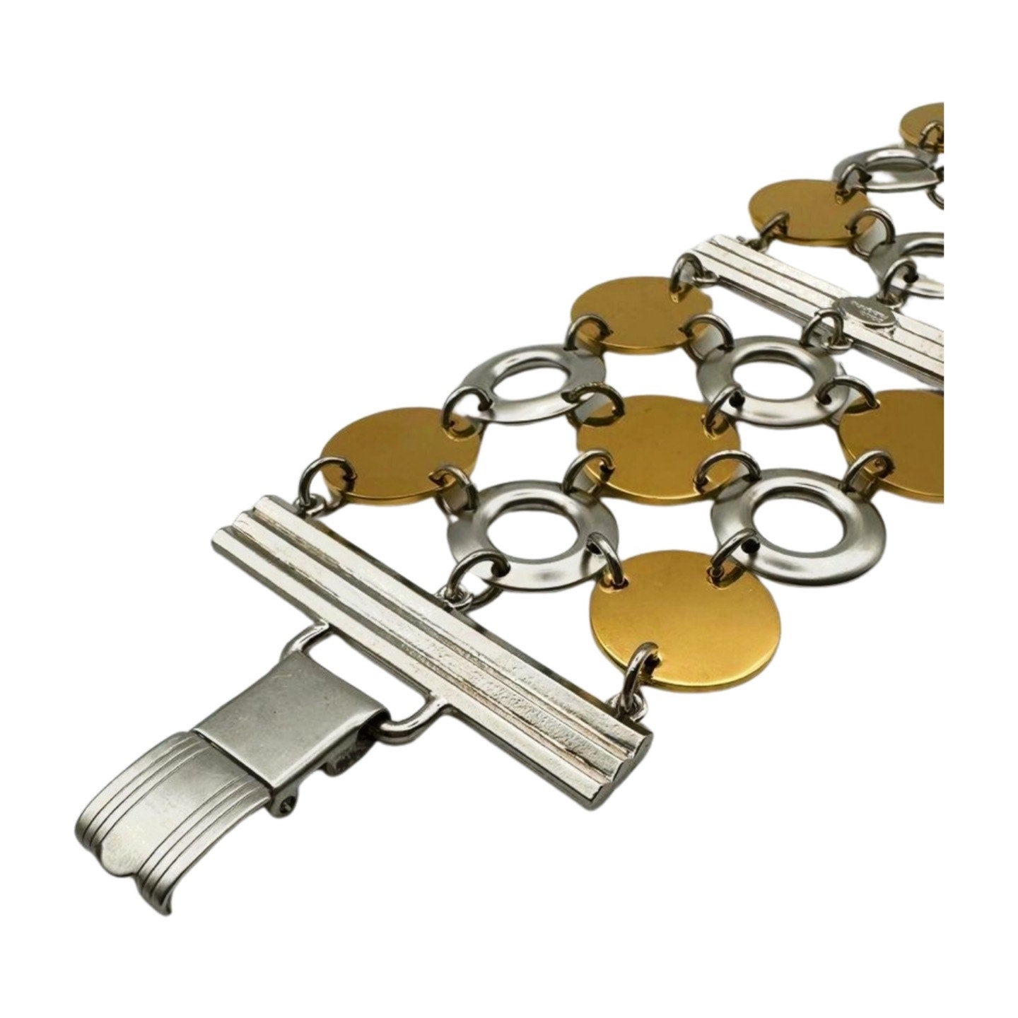 Vintage Paco Rabanne Rhodoid Disc Bracelet - Le Look