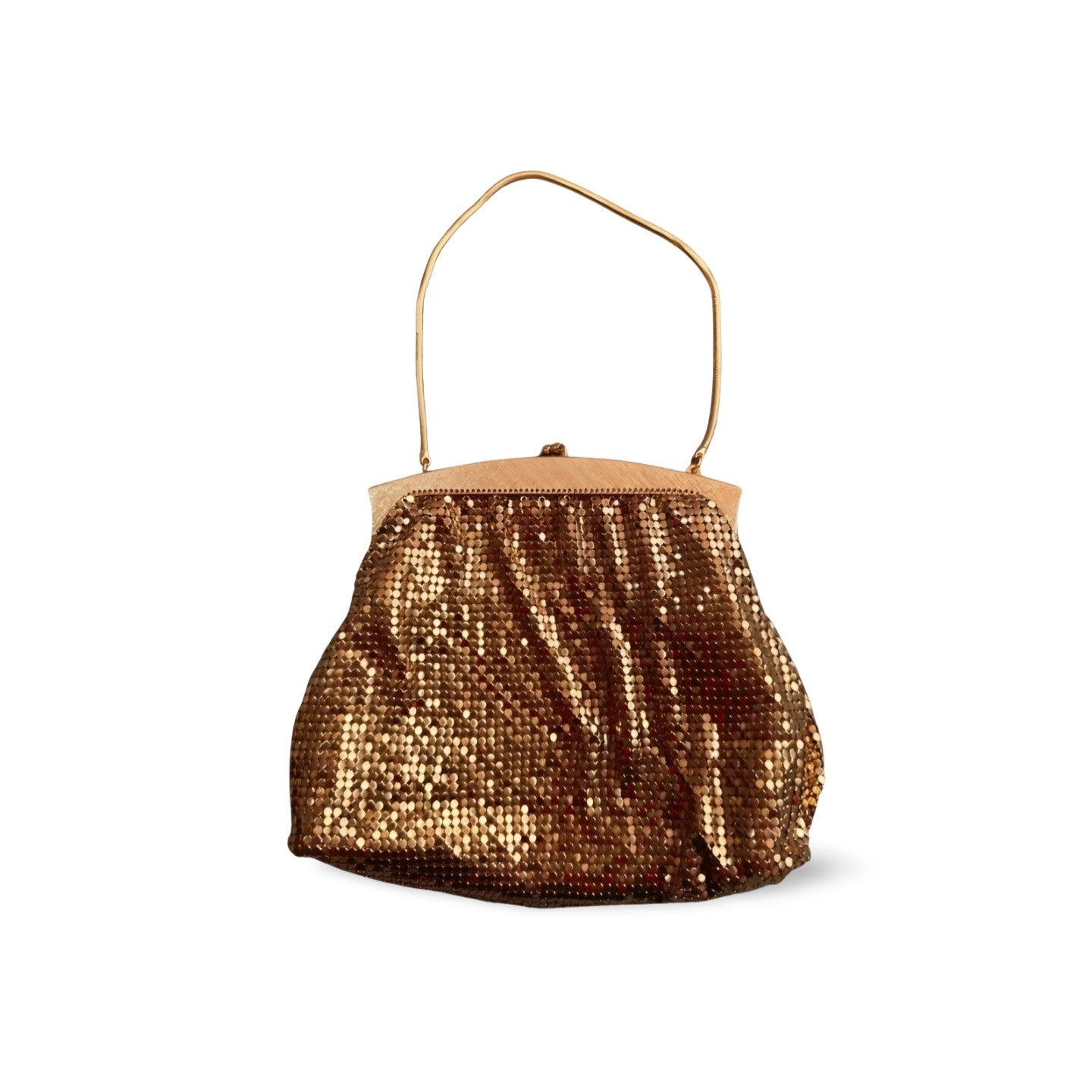 Vintage Whiting & Davis Gold Bag - Le Look