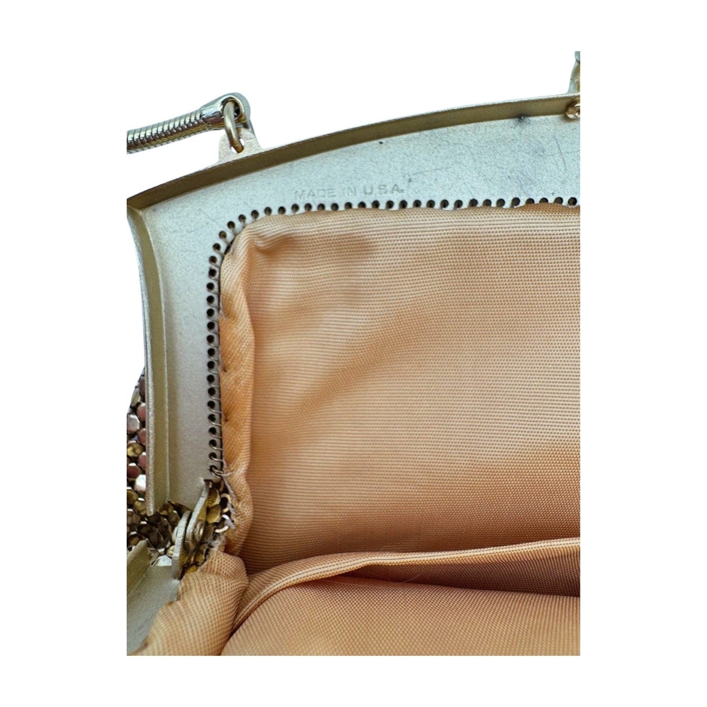 Vintage Whiting & Davis Gold Bag - Le Look