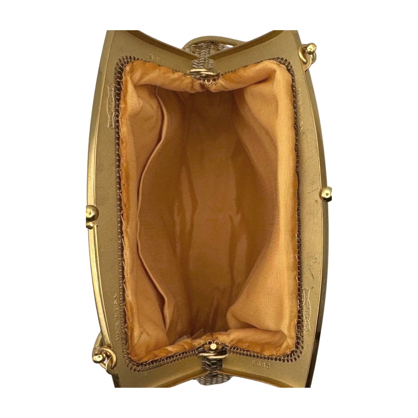 Vintage Whiting & Davis Gold Bag - Le Look