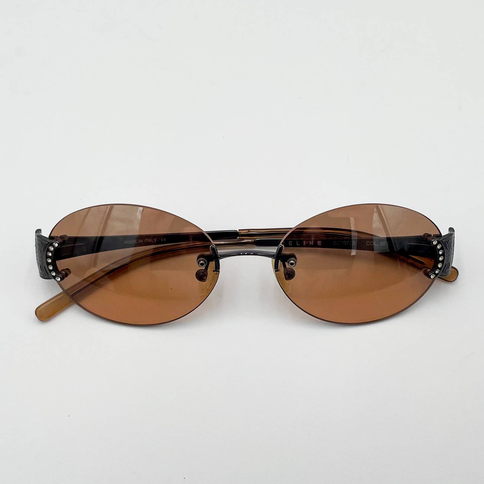 Celine Triomphe Oval Metal Sunglasses - Le Look