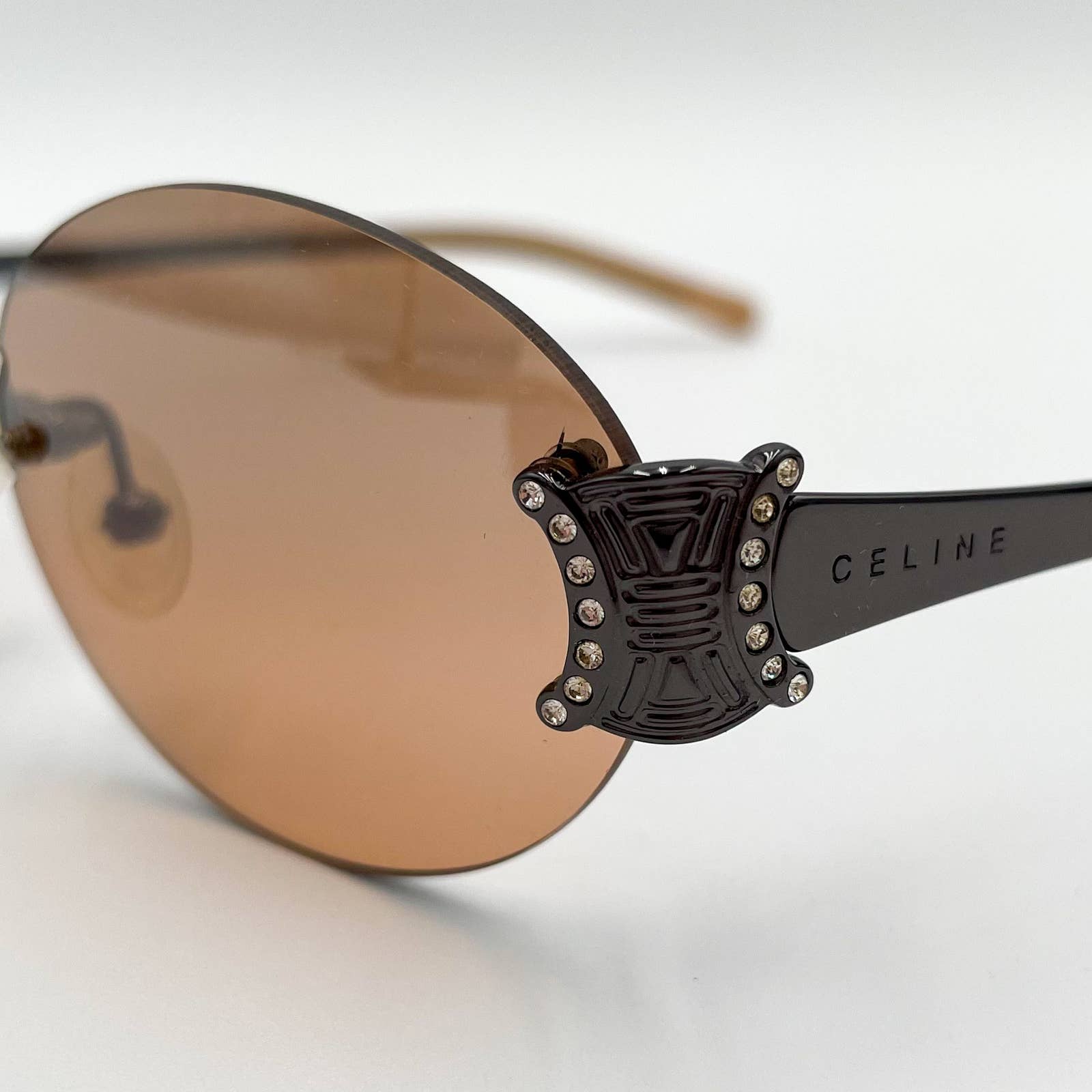 Celine Triomphe Oval Metal Sunglasses - Le Look