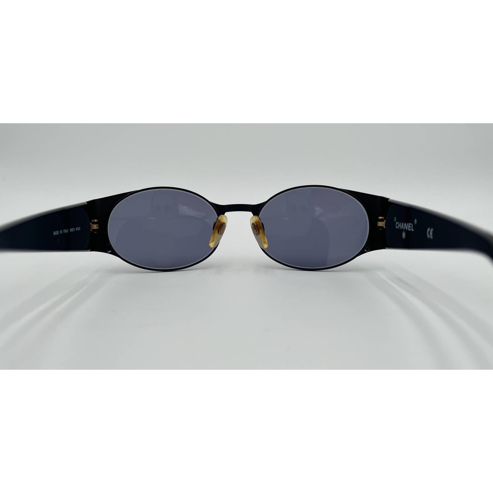 Chanel Black Oval 90s Sunglasses - Le Look